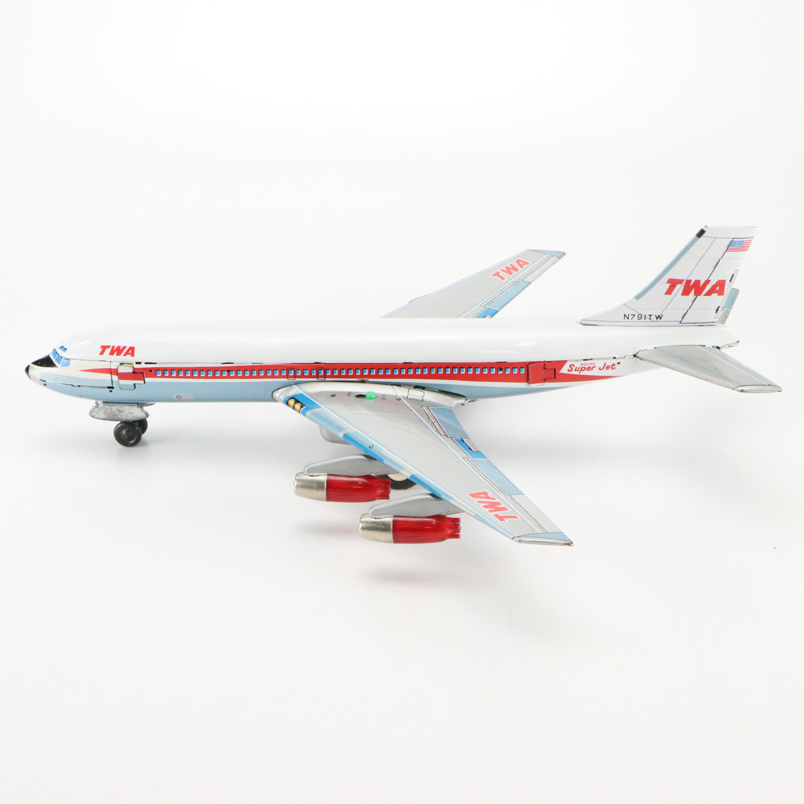 Marx "Boeing Super Jet" Tin Litho Toy Plane