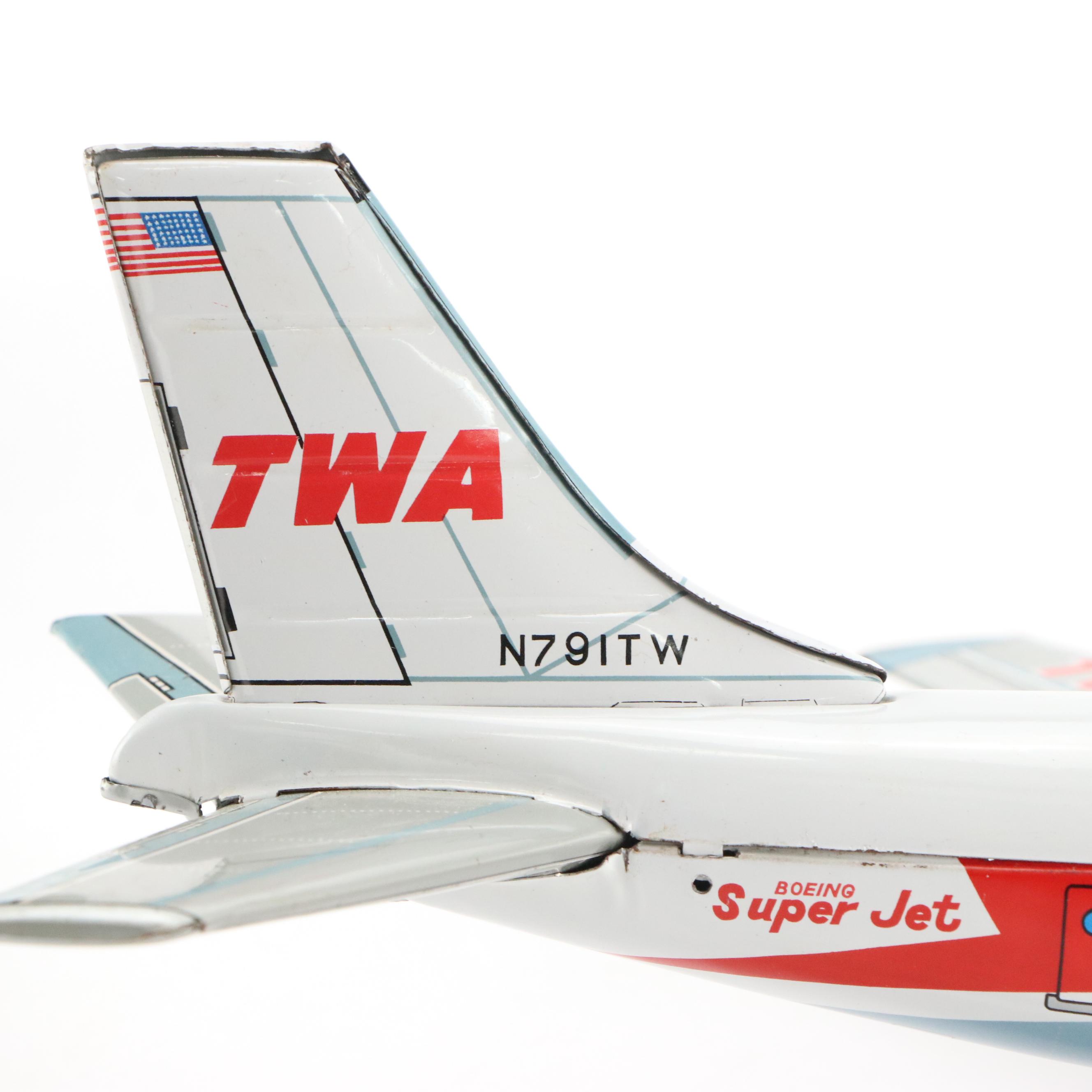 Marx "Boeing Super Jet" Tin Litho Toy Plane