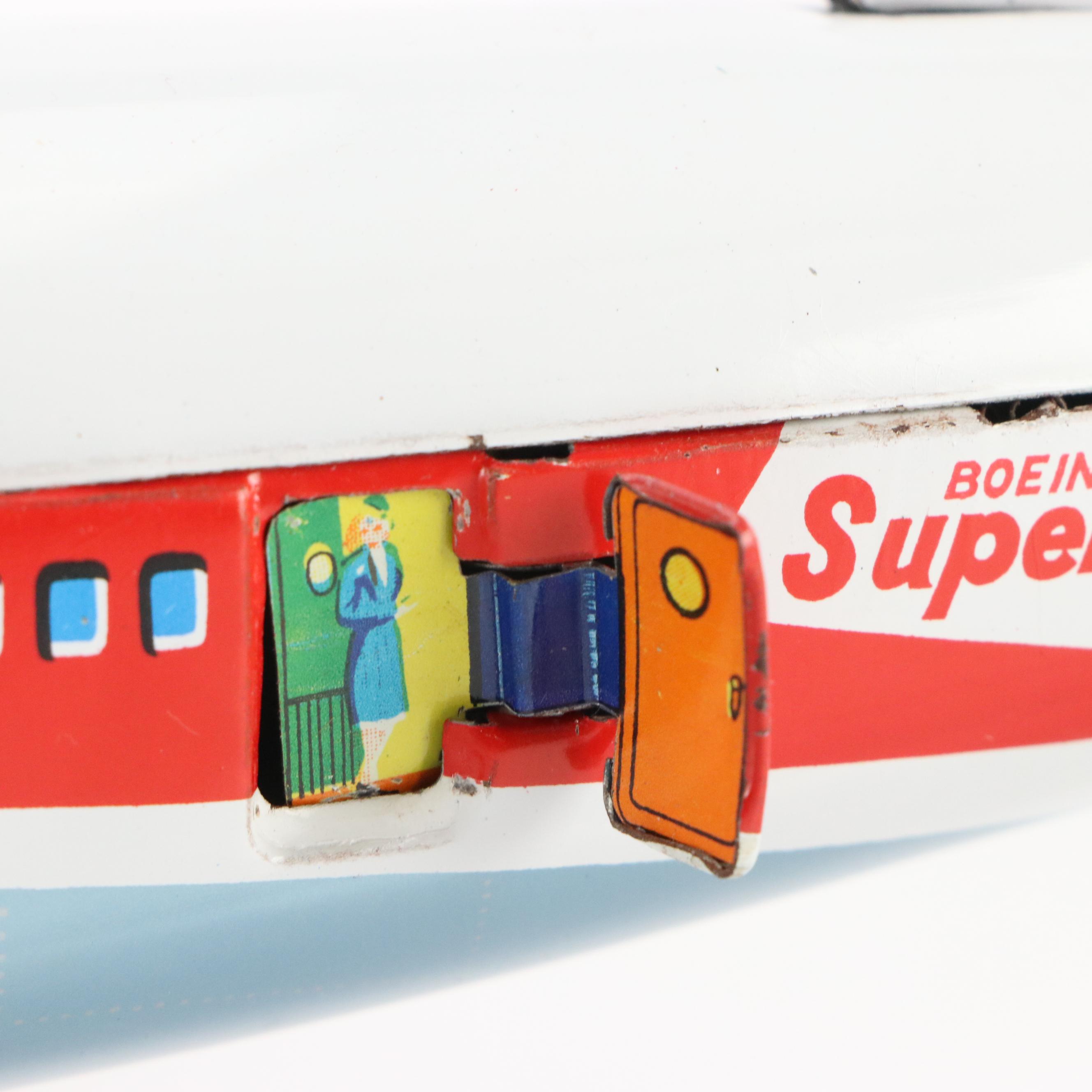 Marx "Boeing Super Jet" Tin Litho Toy Plane