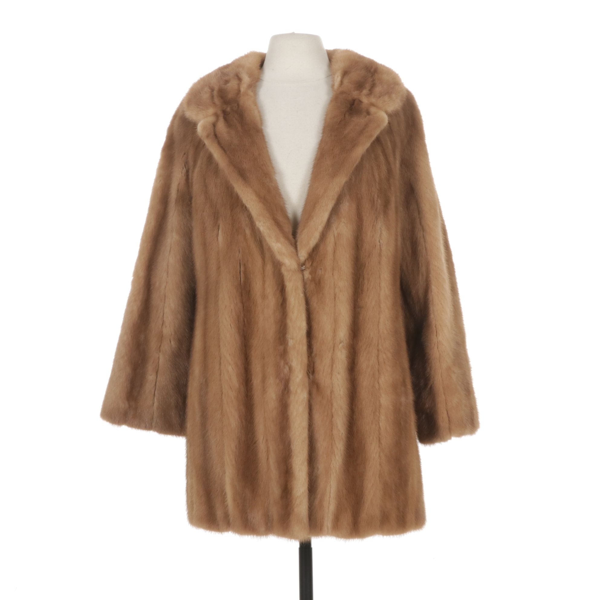 Pastel Mink Fur Stroller by Buffums Furs, Mid to Late 20th C.