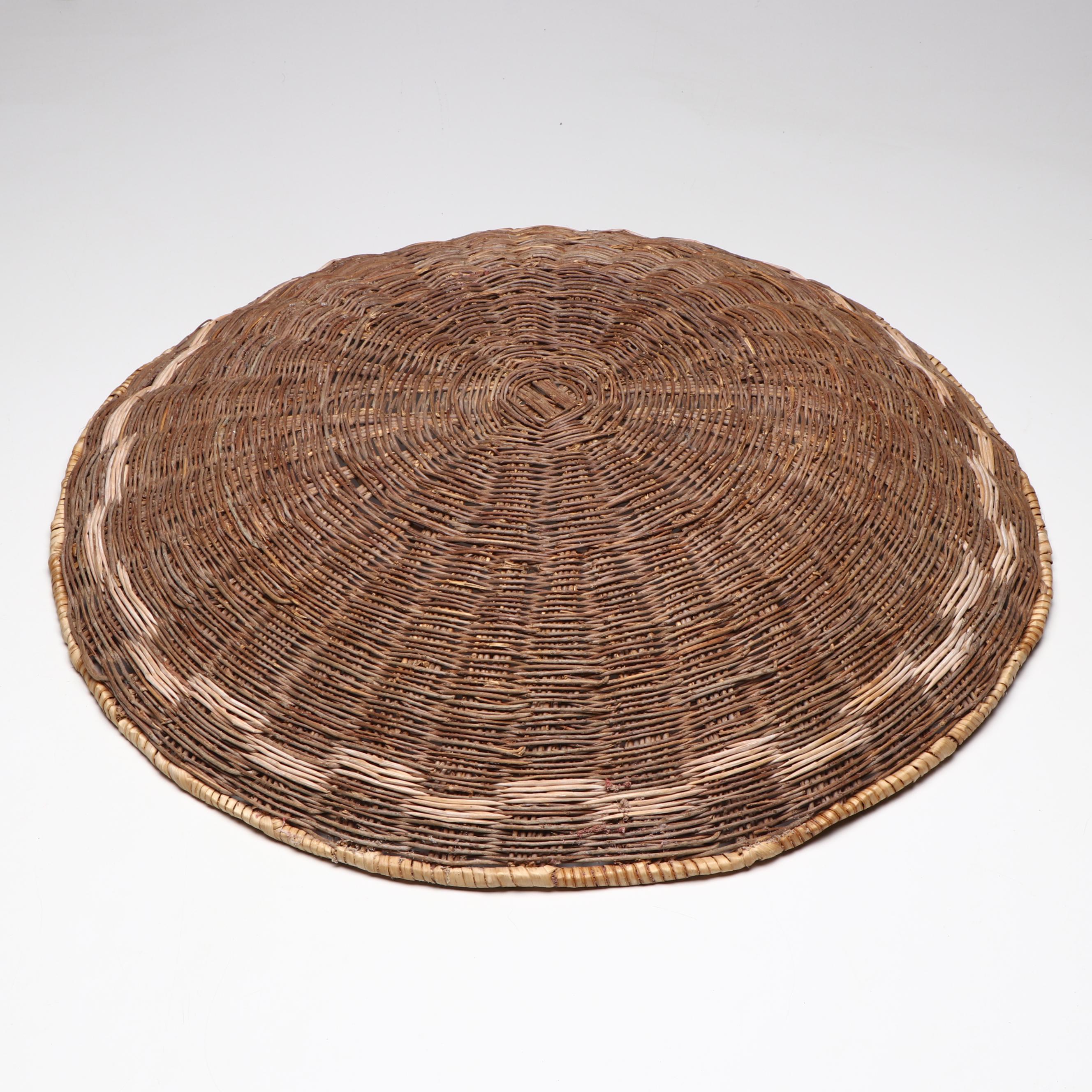 Two Ohkay Owingeh (San Juan Pueblo) Woven Wicker Baskets