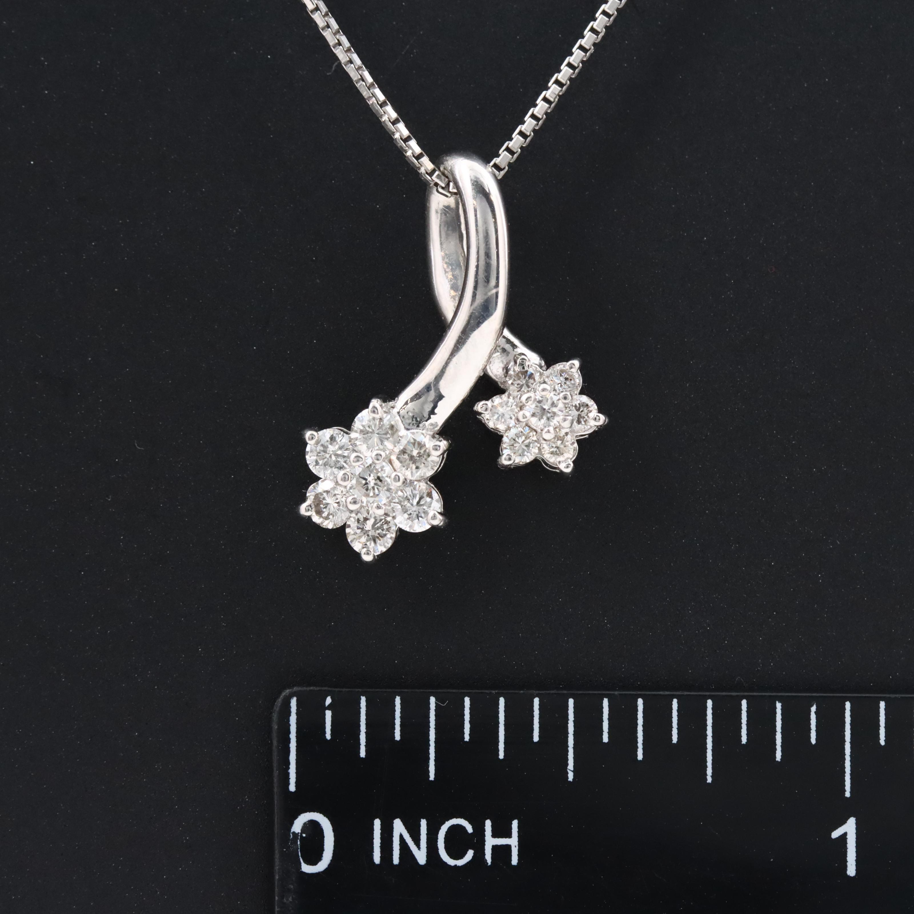 Platinum 0.50 CTW Diamond Pendant Necklace