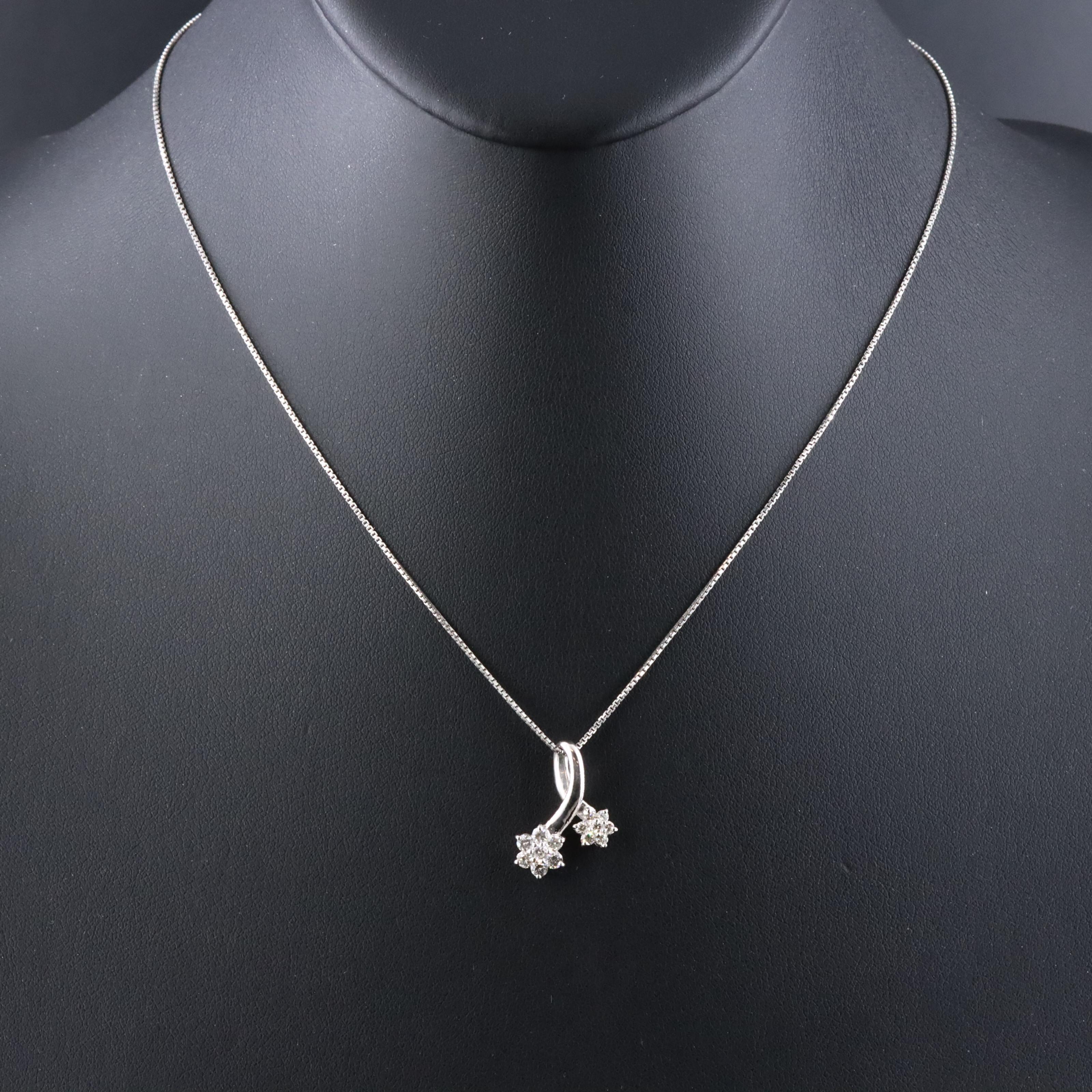 Platinum 0.50 CTW Diamond Pendant Necklace