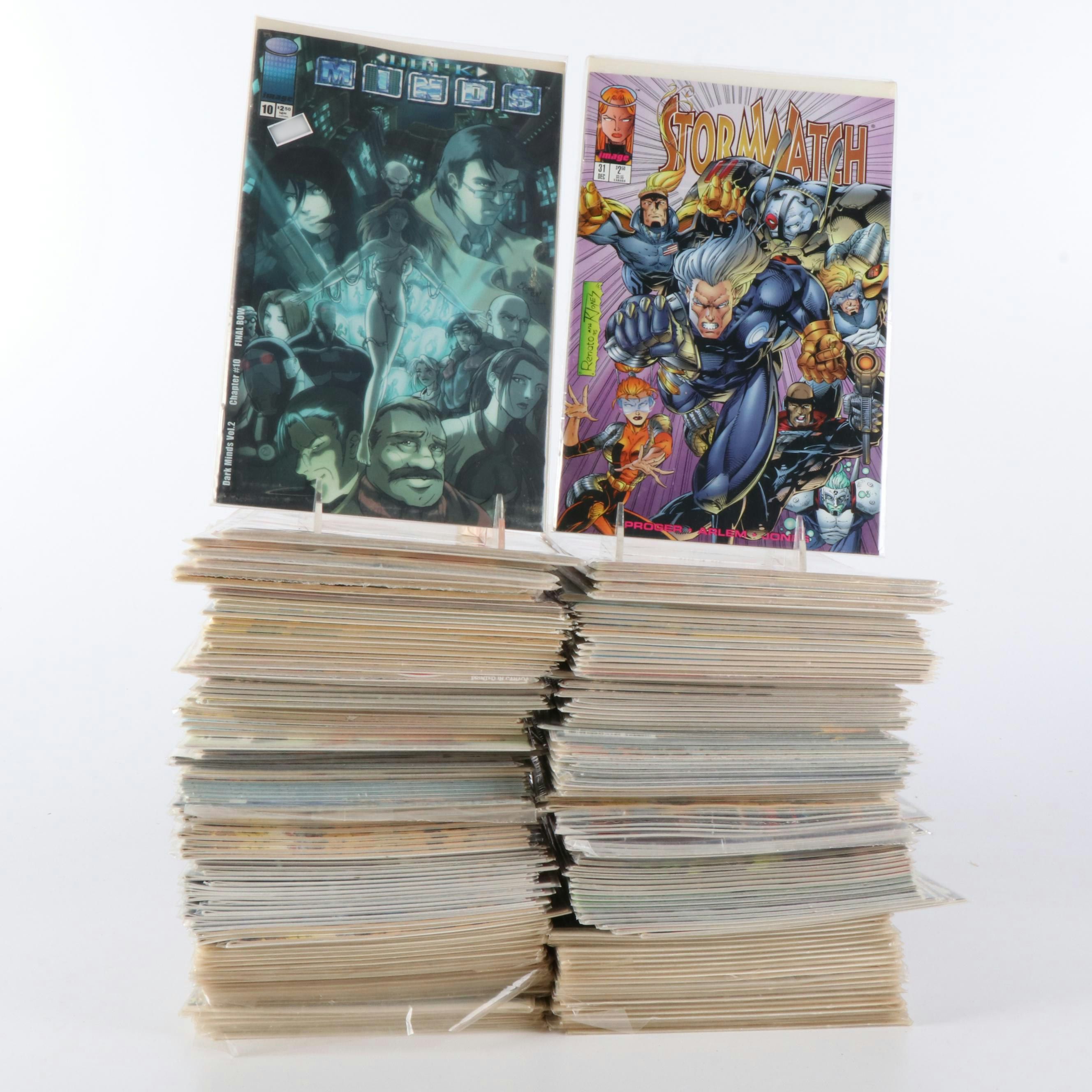 "X-Force", "Stormwatch", and "Dark Minds" Modern Age Comic Books