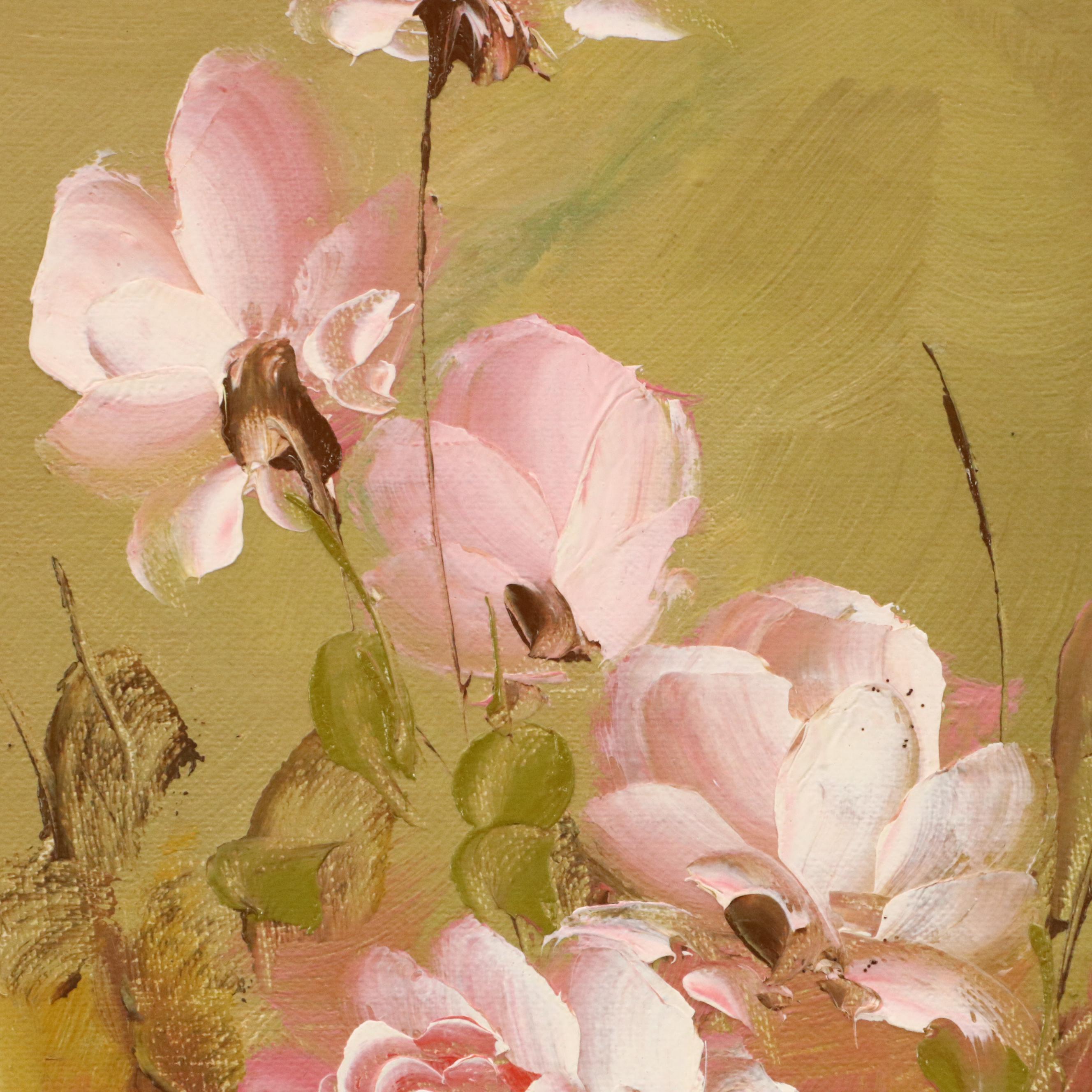 Floral Still Life Oil Painting, Late 20th Century