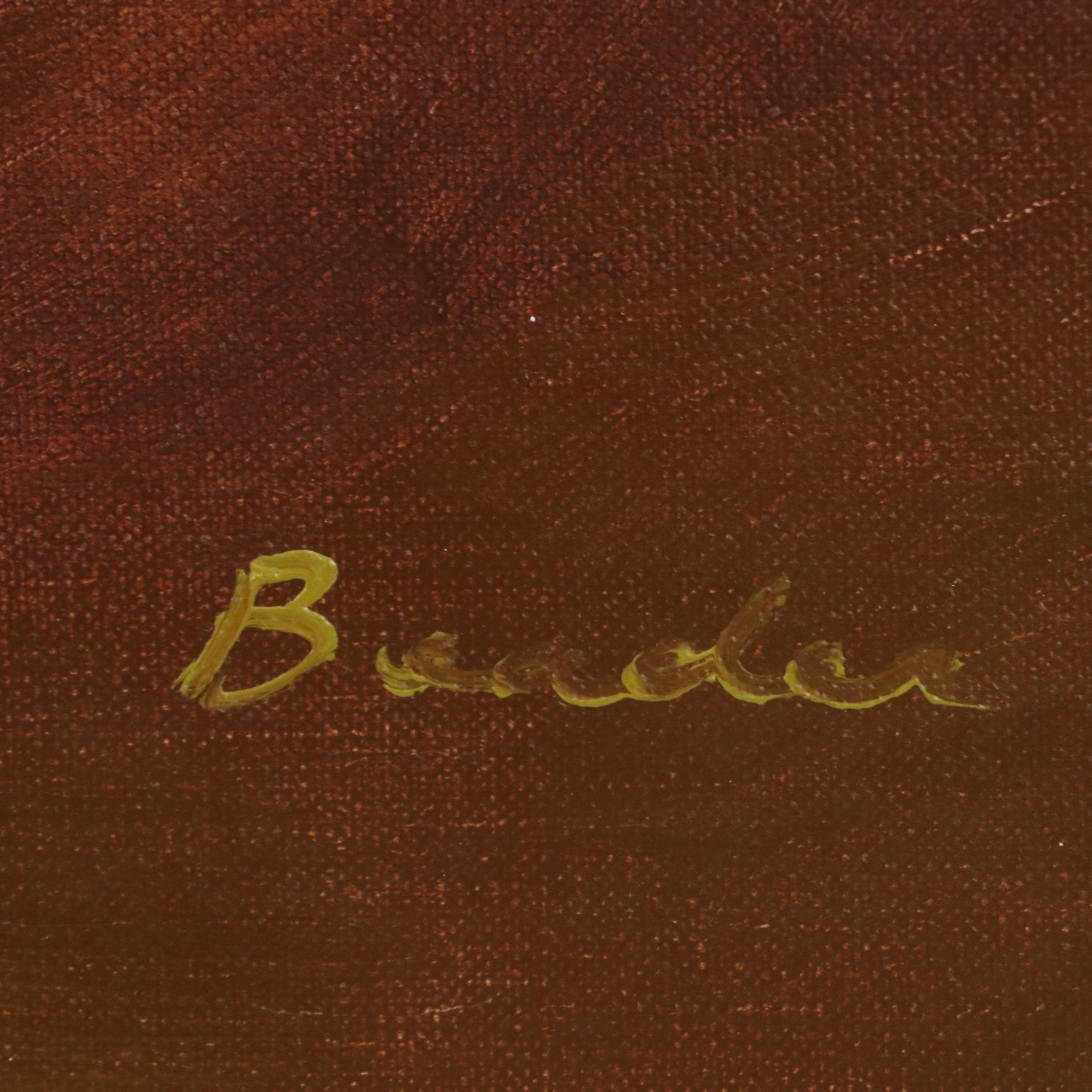 Floral Still Life Oil Painting, Late 20th Century