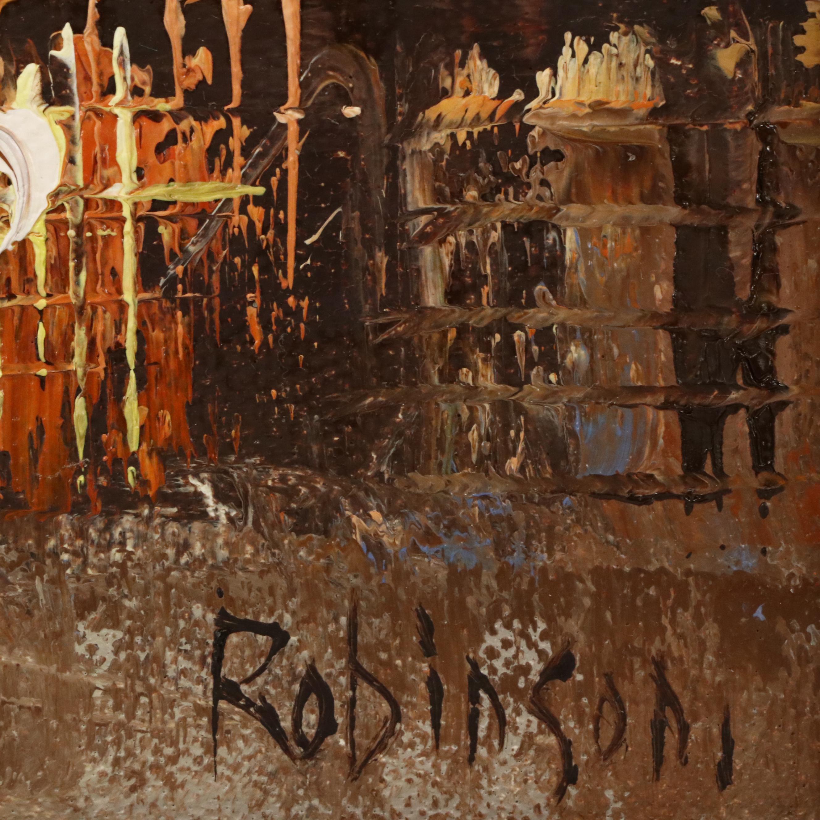 Oil Painting of Parisian Street Scene, Mid-20th Century