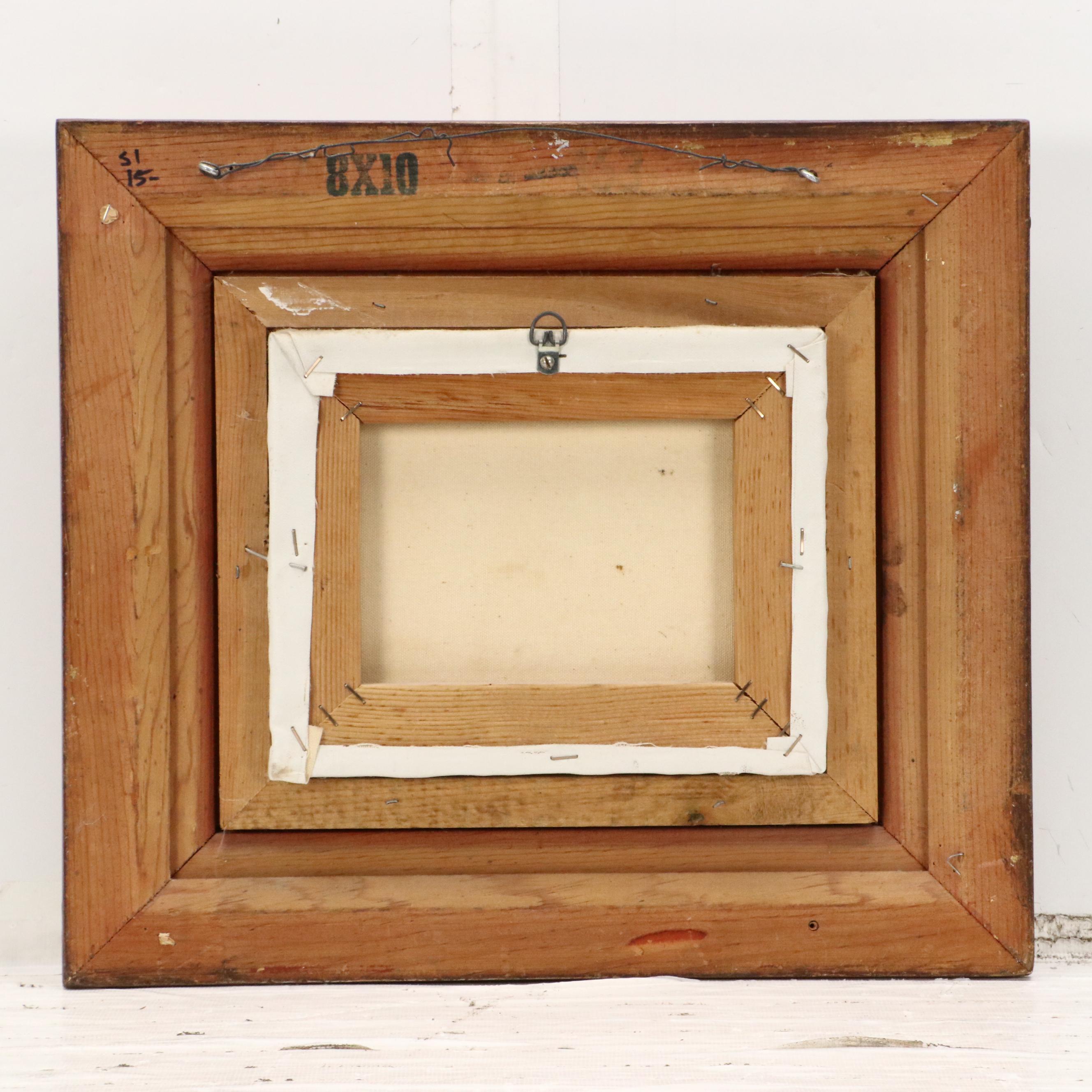 Oil Painting of Parisian Street Scene, Mid-20th Century