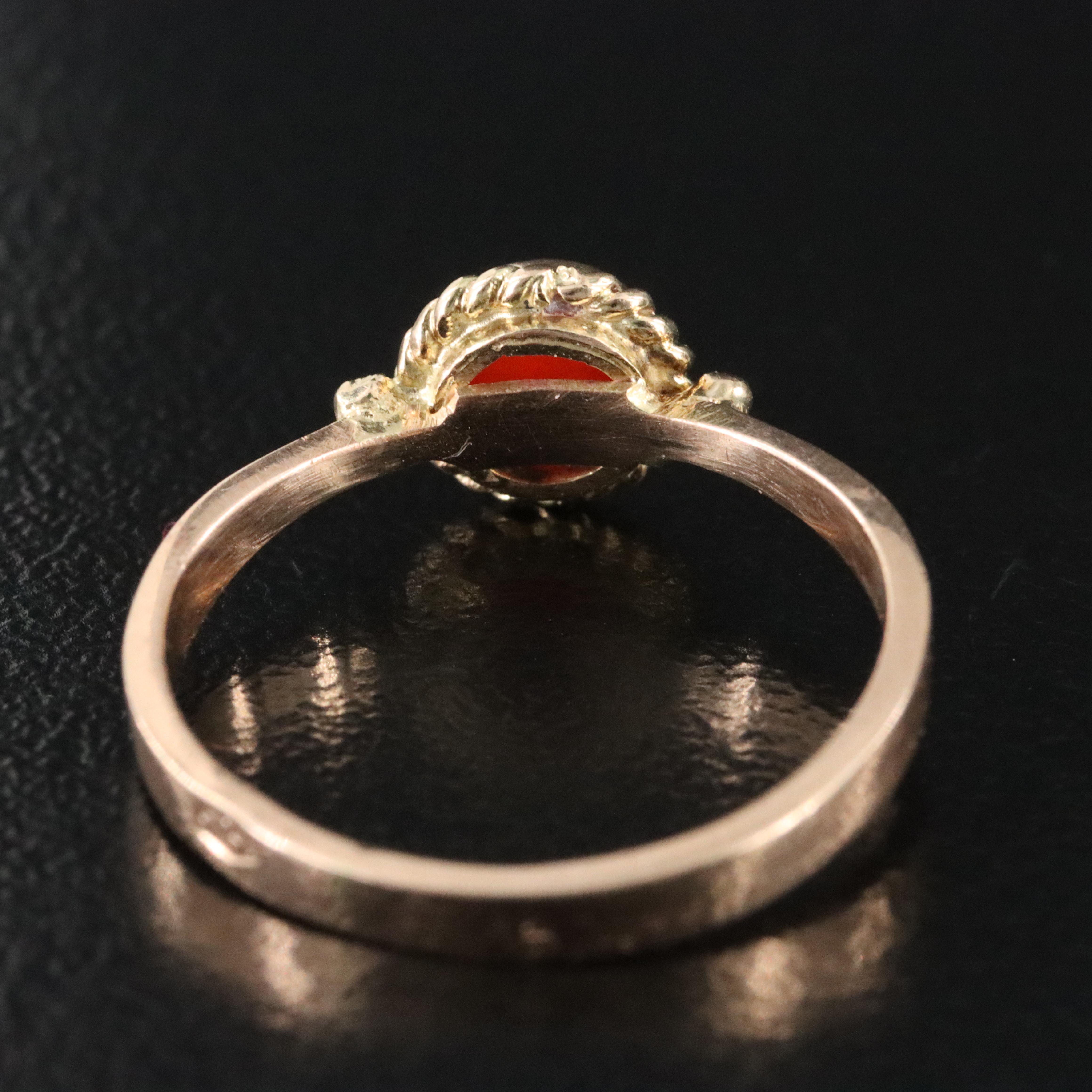 14K Coral Ring