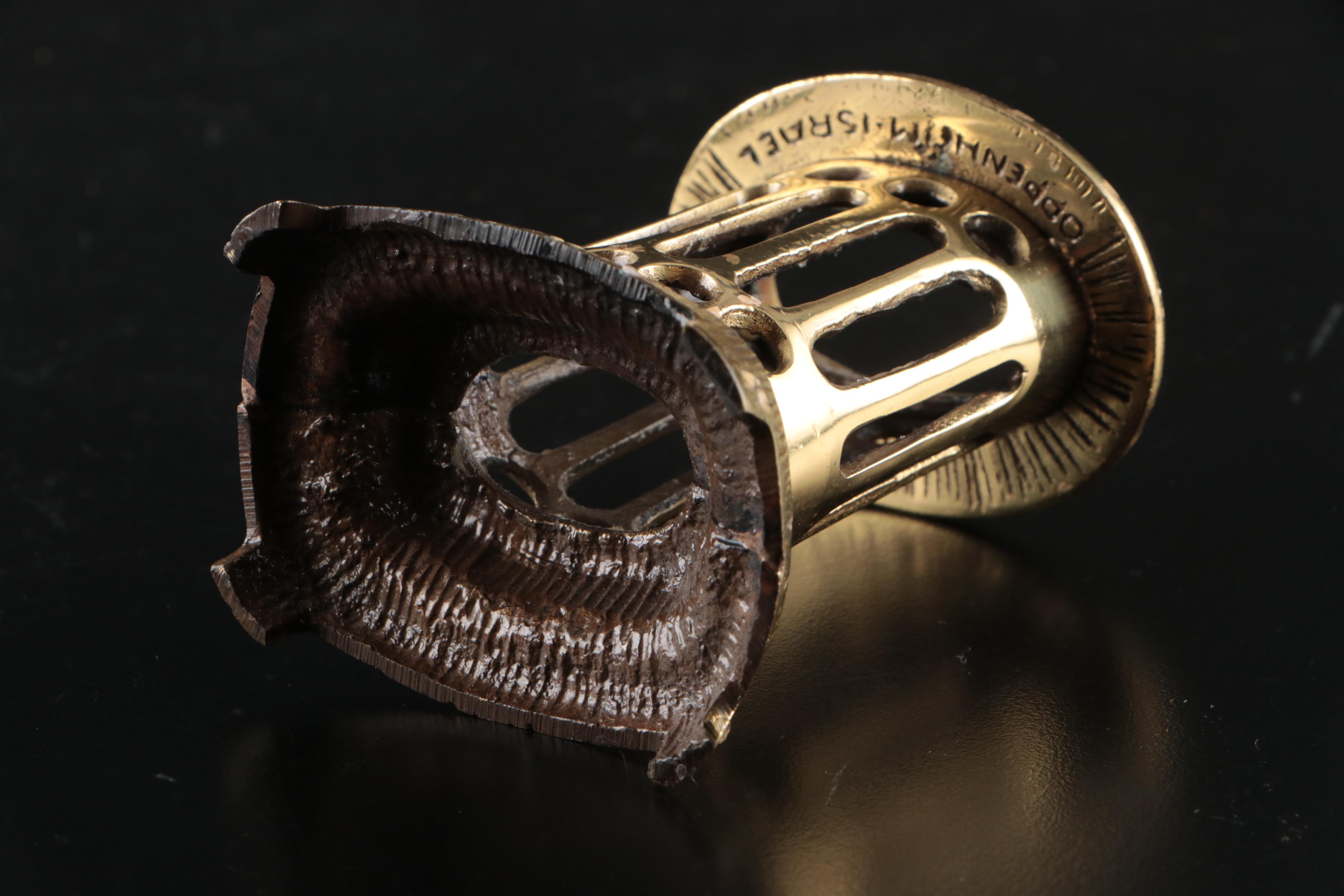 Sterling Silver Shabbat Candle Holder and Brass Candle Holder