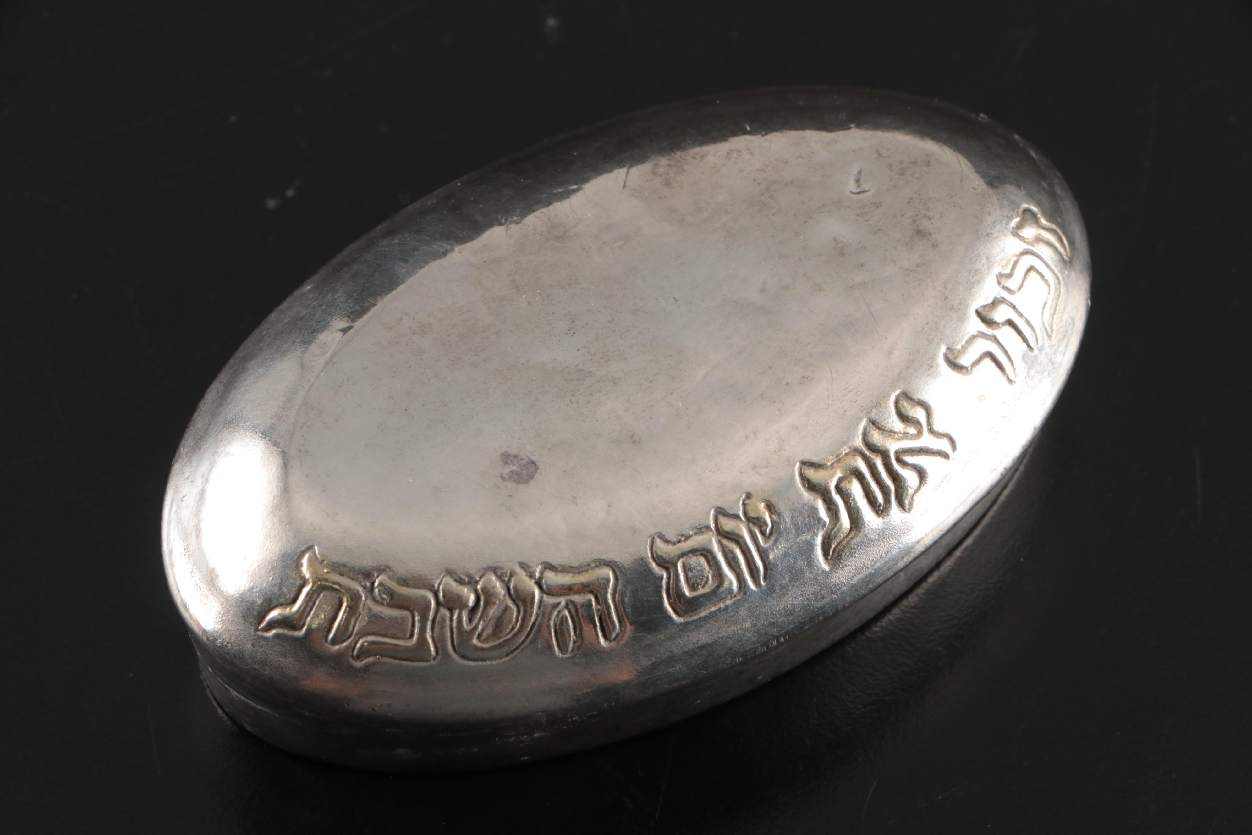 Sterling Silver Shabbat Candle Holder and Brass Candle Holder