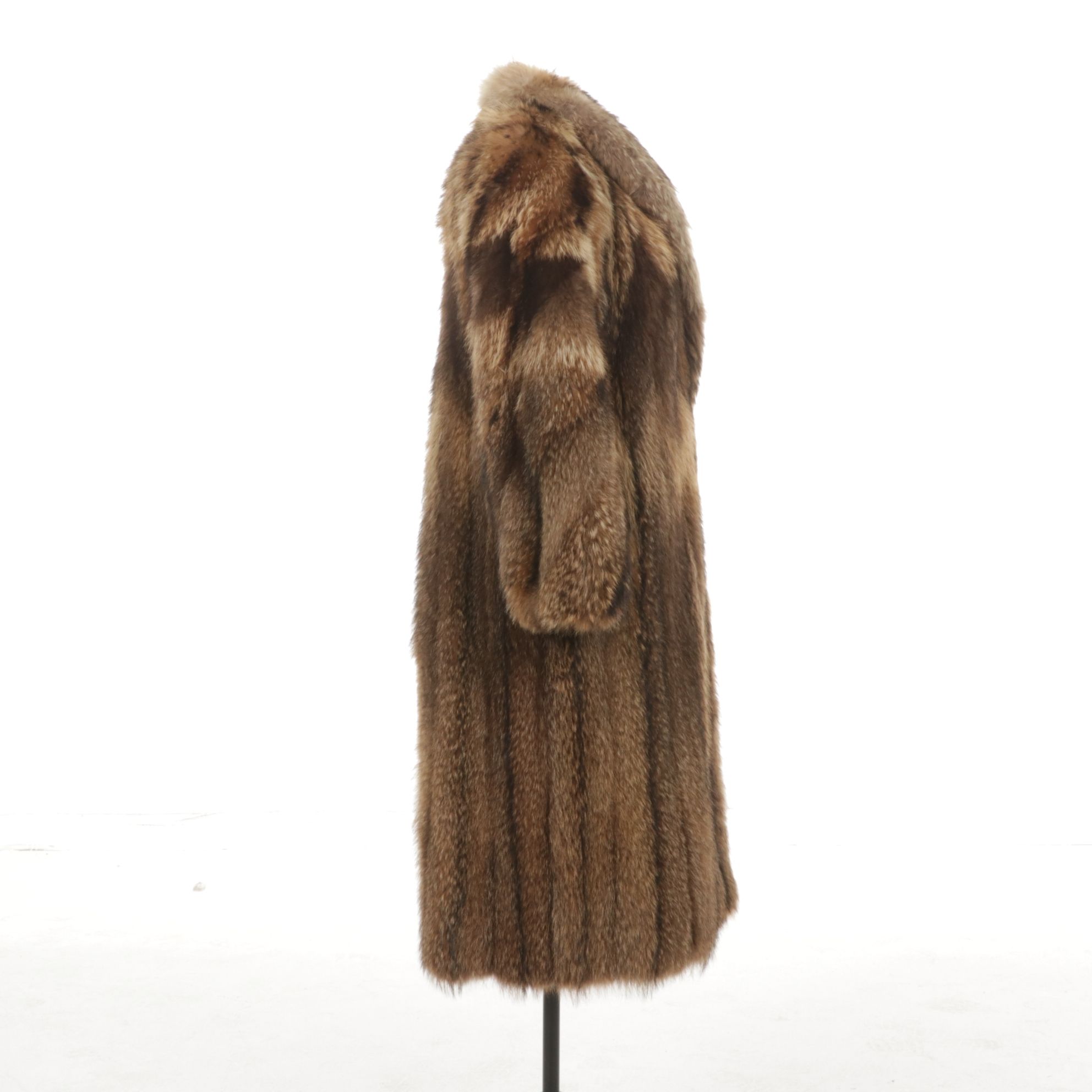Coyote Fur Full-Length Coat, Mid to Late 20th C.