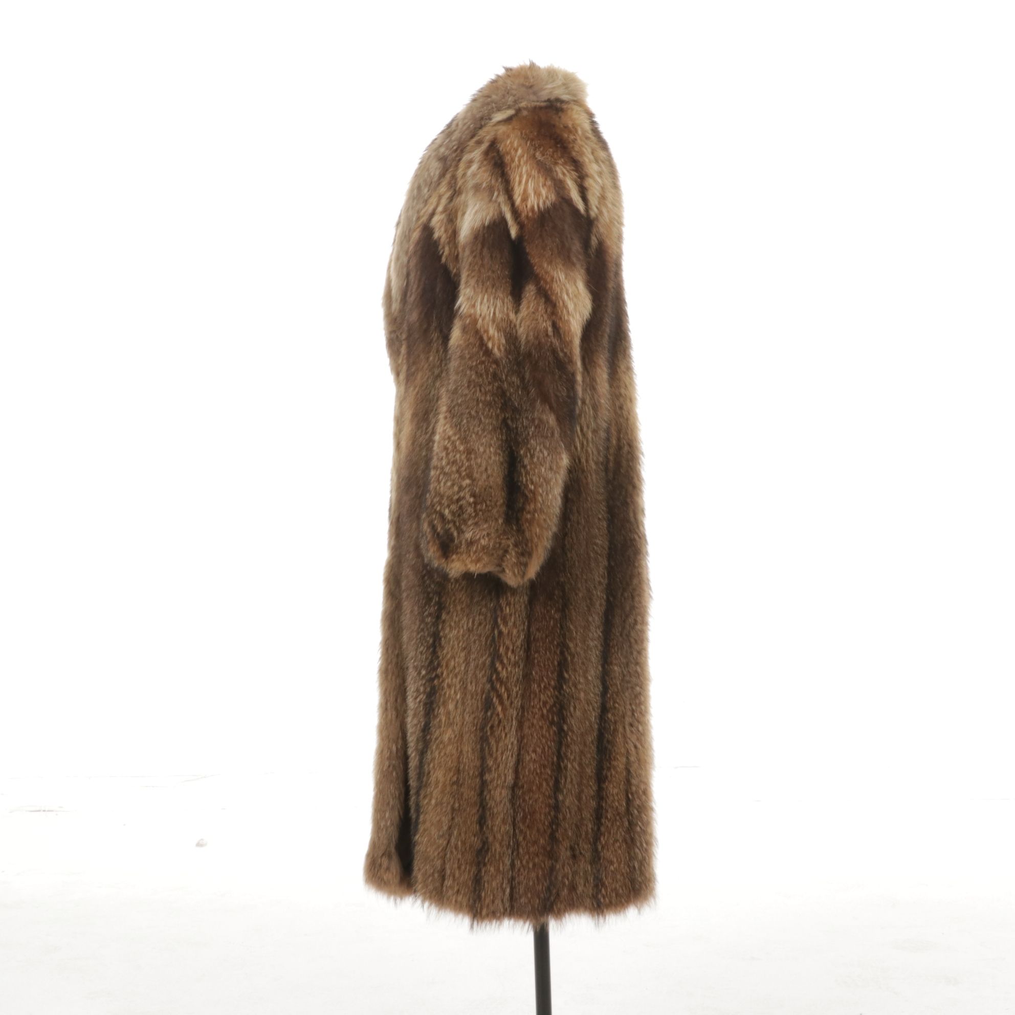 Coyote Fur Full-Length Coat, Mid to Late 20th C.