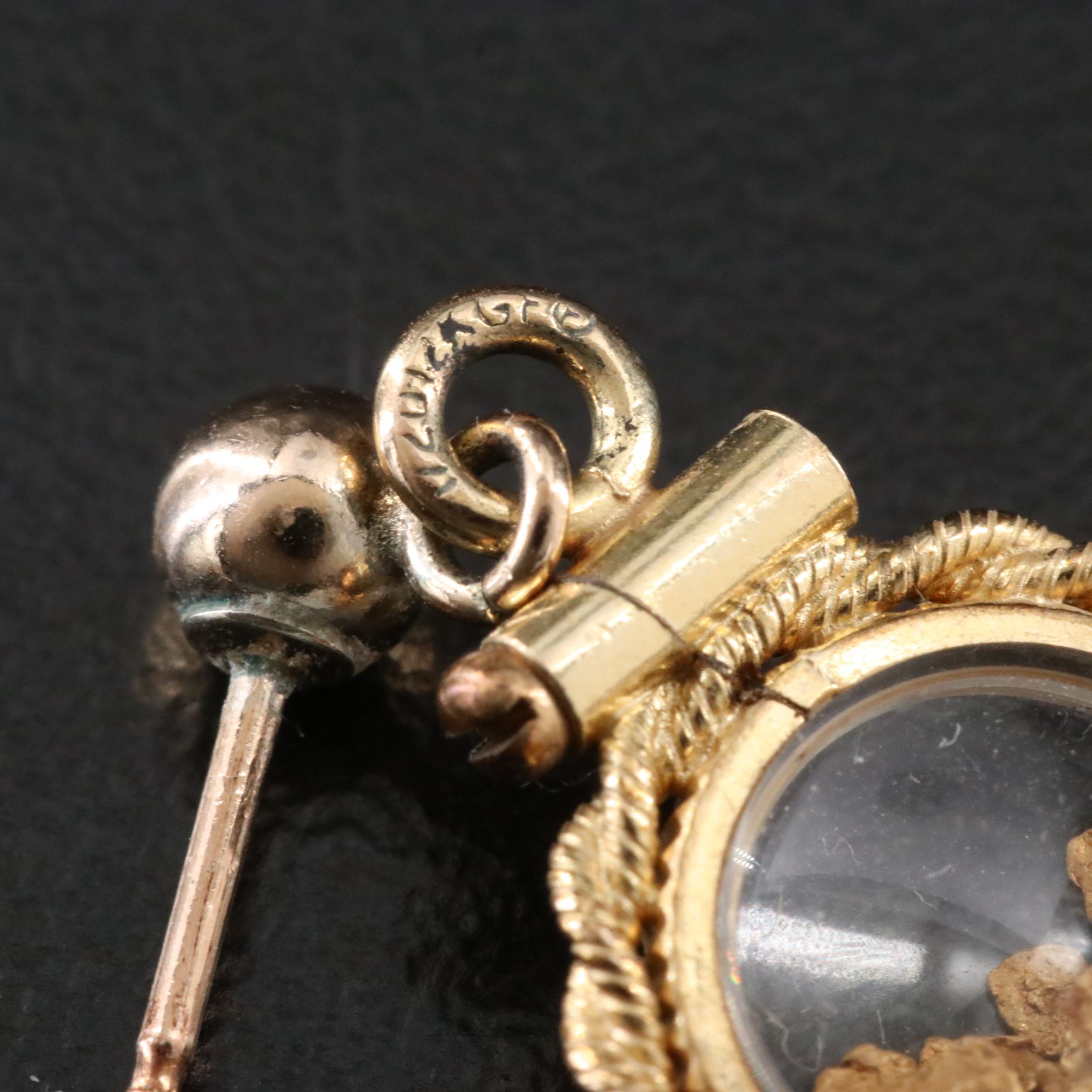 Gold-Filled Earrings with Encased Gold Nuggets