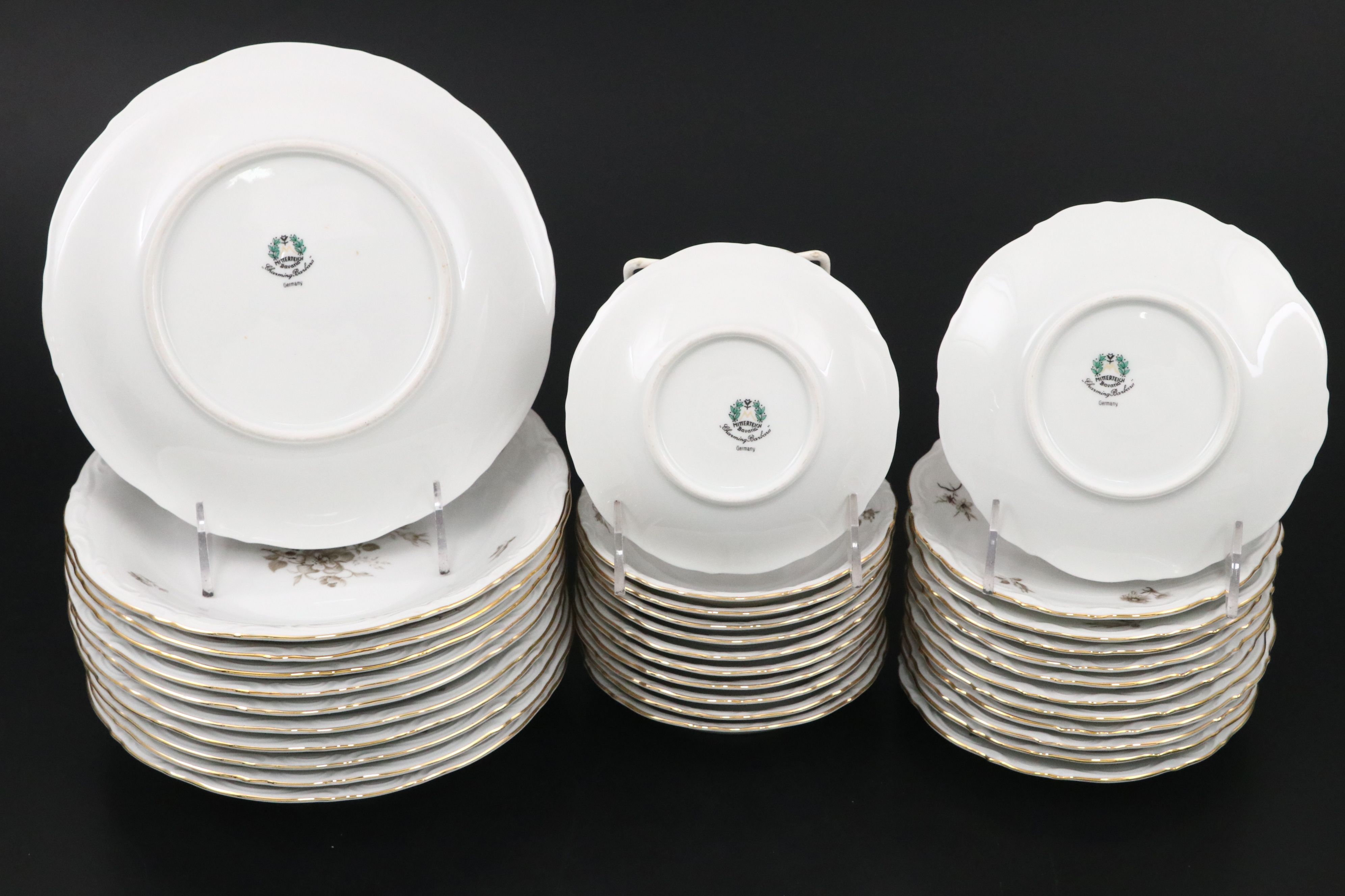 Mitterteich "Charming Barbara" Porcelain Dinnerware, Mid-20th Century