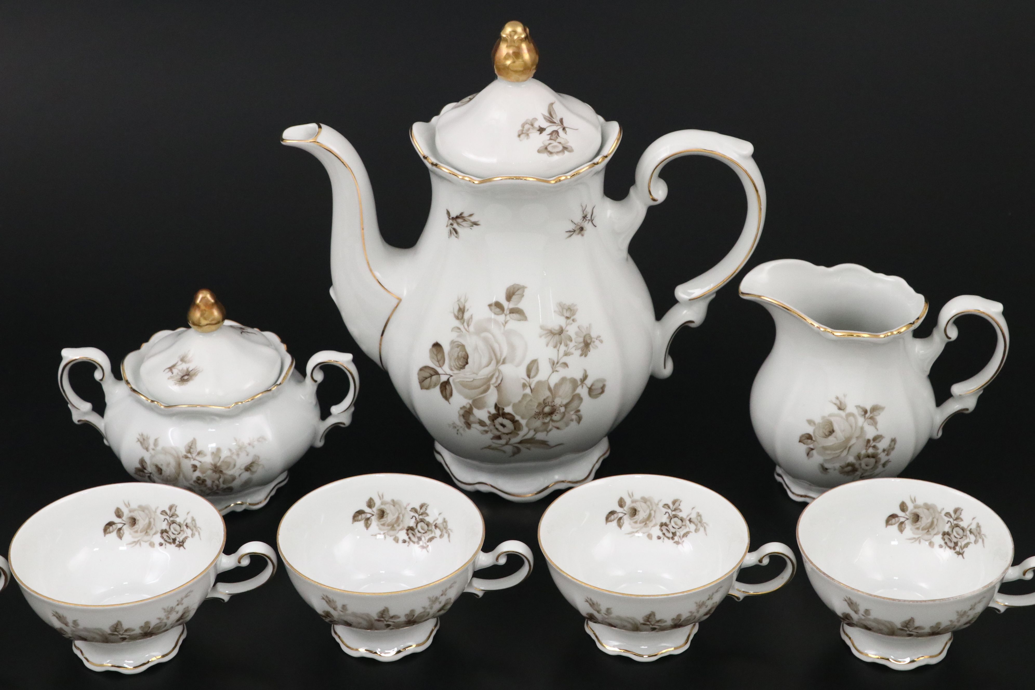 Mitterteich "Charming Barbara" Porcelain Dinnerware, Mid-20th Century