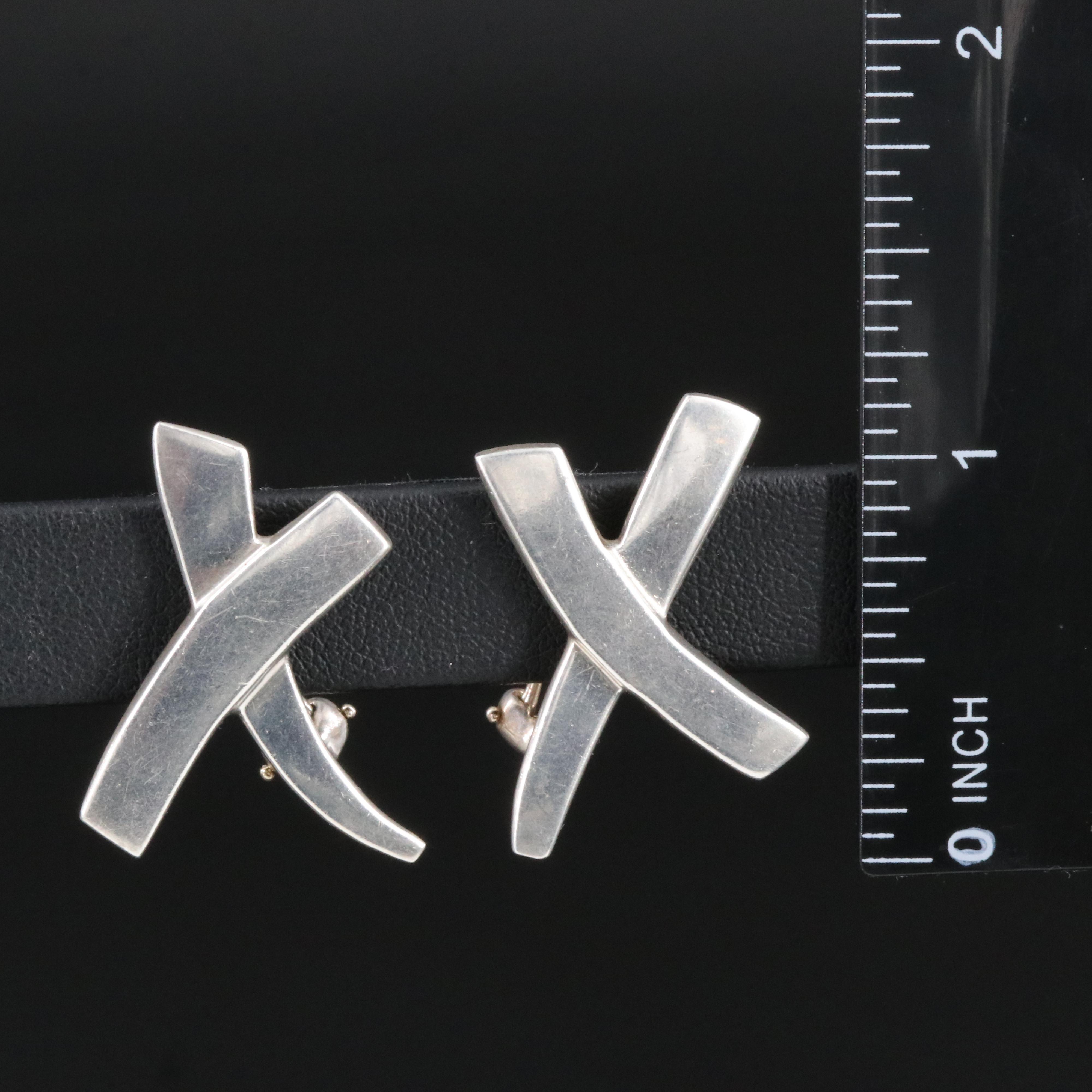 Paloma Picasso for Tiffany & Co. Graffiti X Sterling Earrings