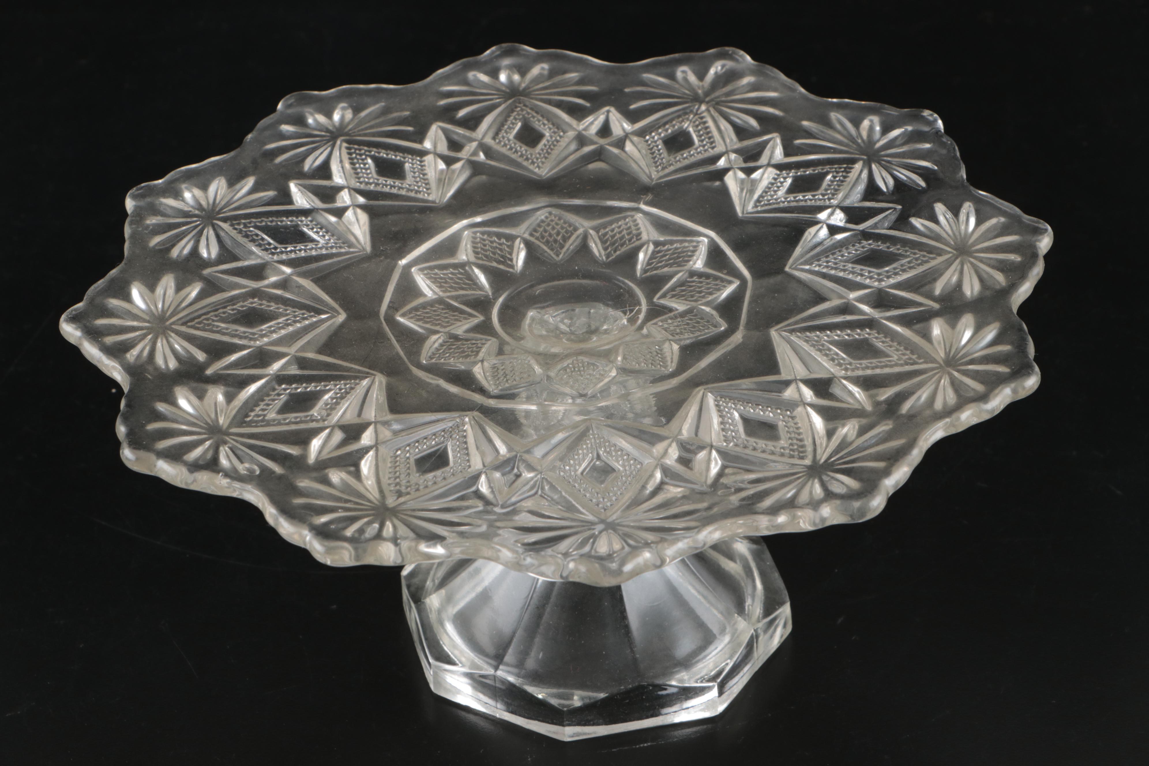 Basket, Bowls, Torte Stand, Salt Cellars and More Glass and Crystal Tableware