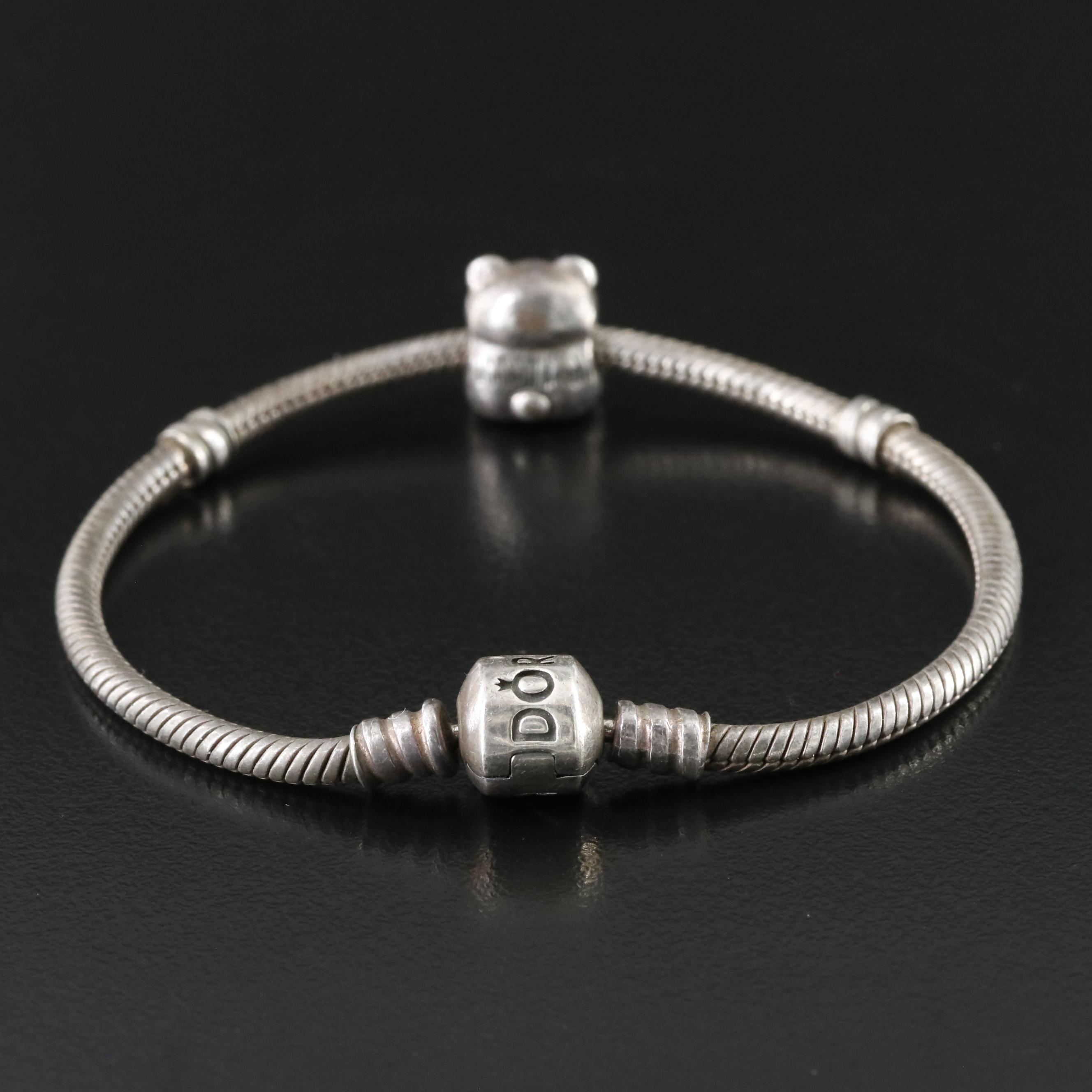 Pandora Sterling Panda Charm Bracelet