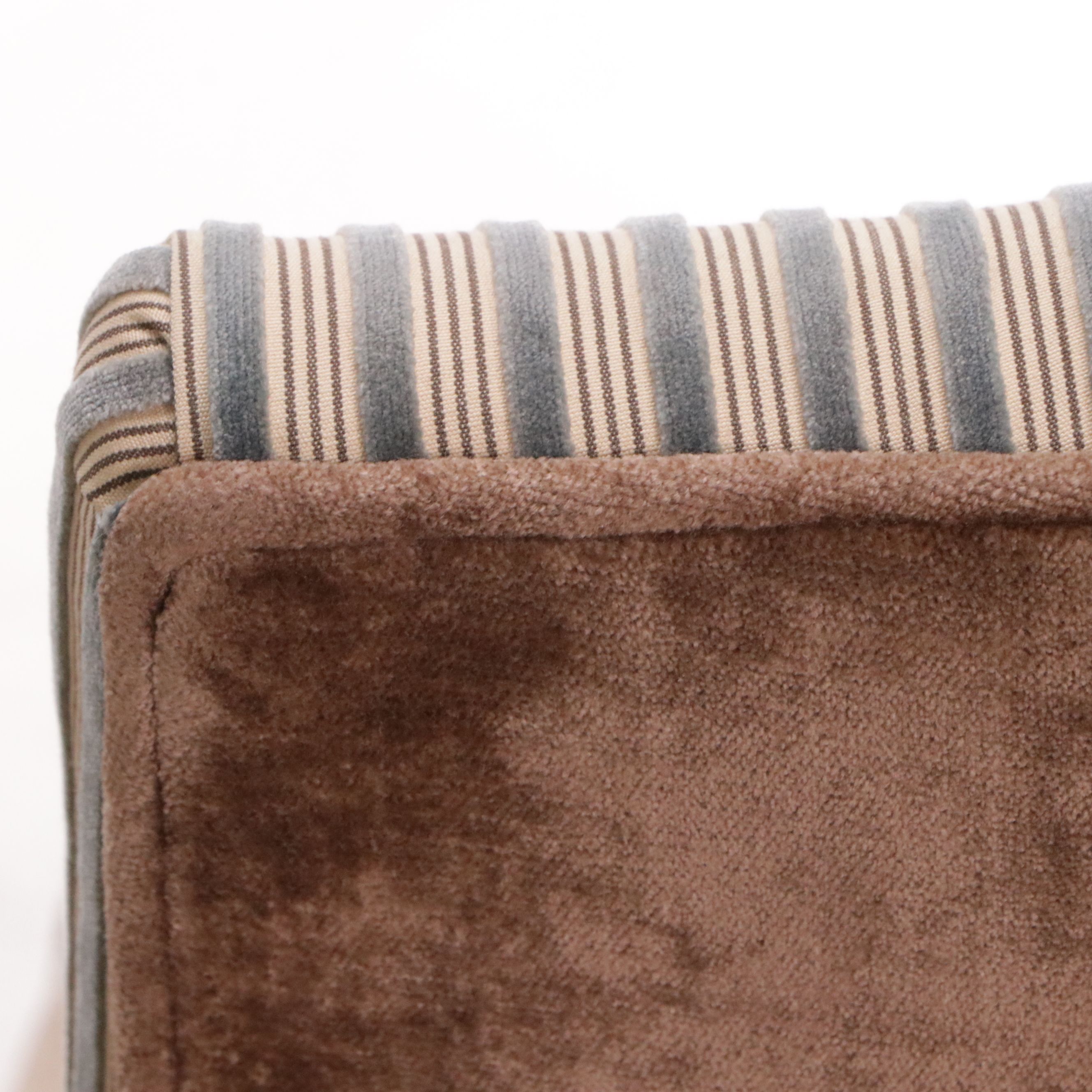 Pair of Georgian Style Mahogany Upholstered Armchairs, Early to Mid-20th Century