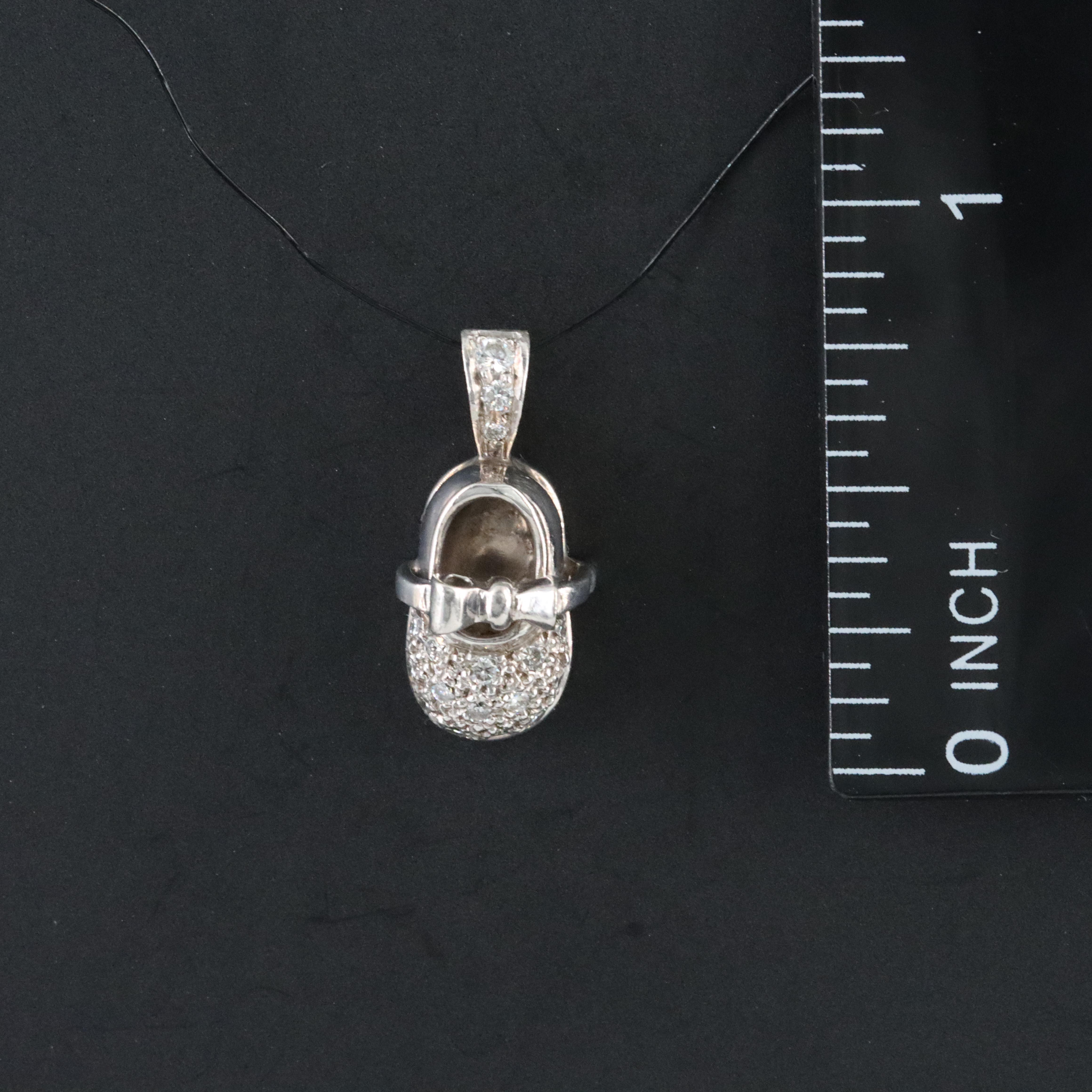14K Mary Jane 0.23 CTW Diamond Shoe Pendant