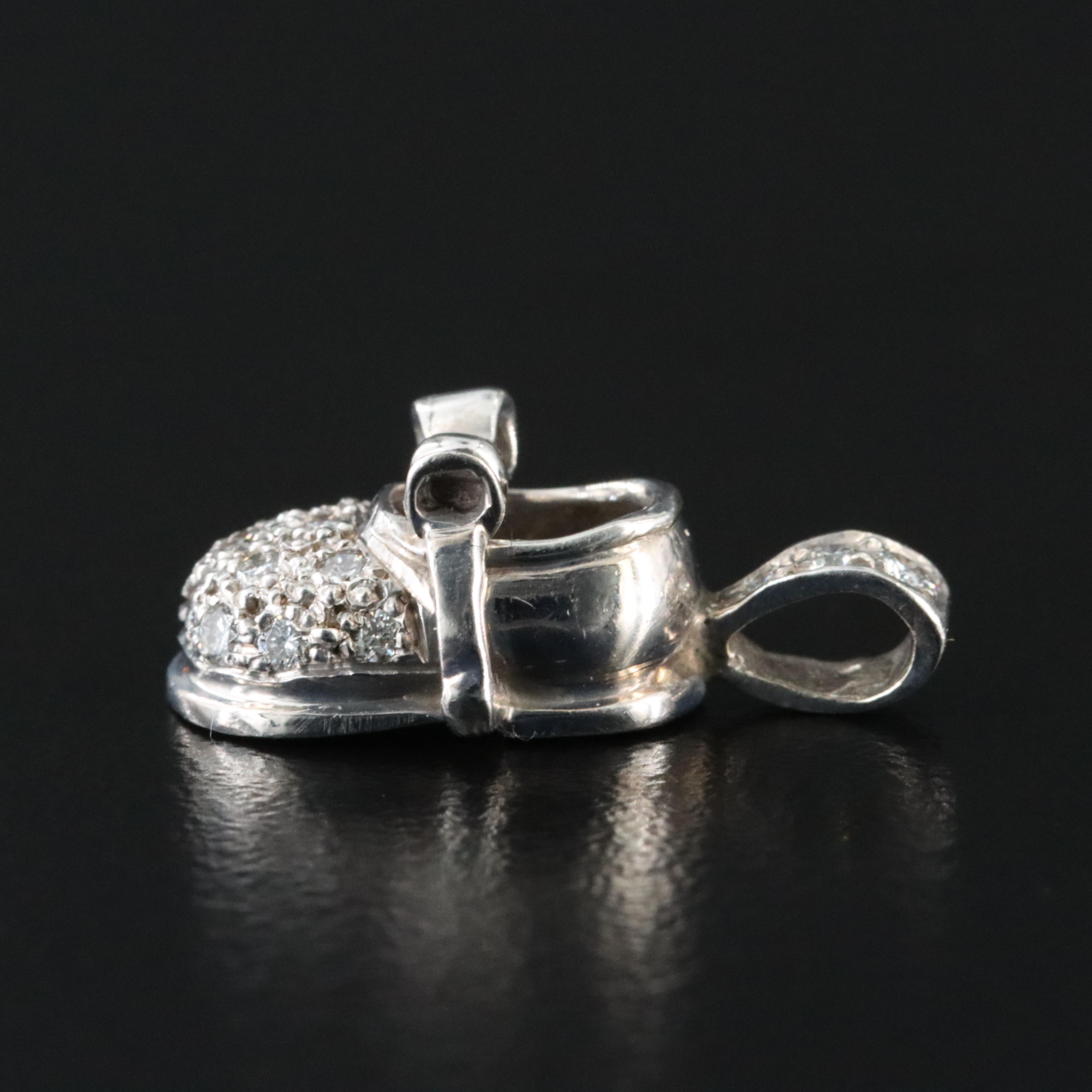 14K Mary Jane 0.23 CTW Diamond Shoe Pendant