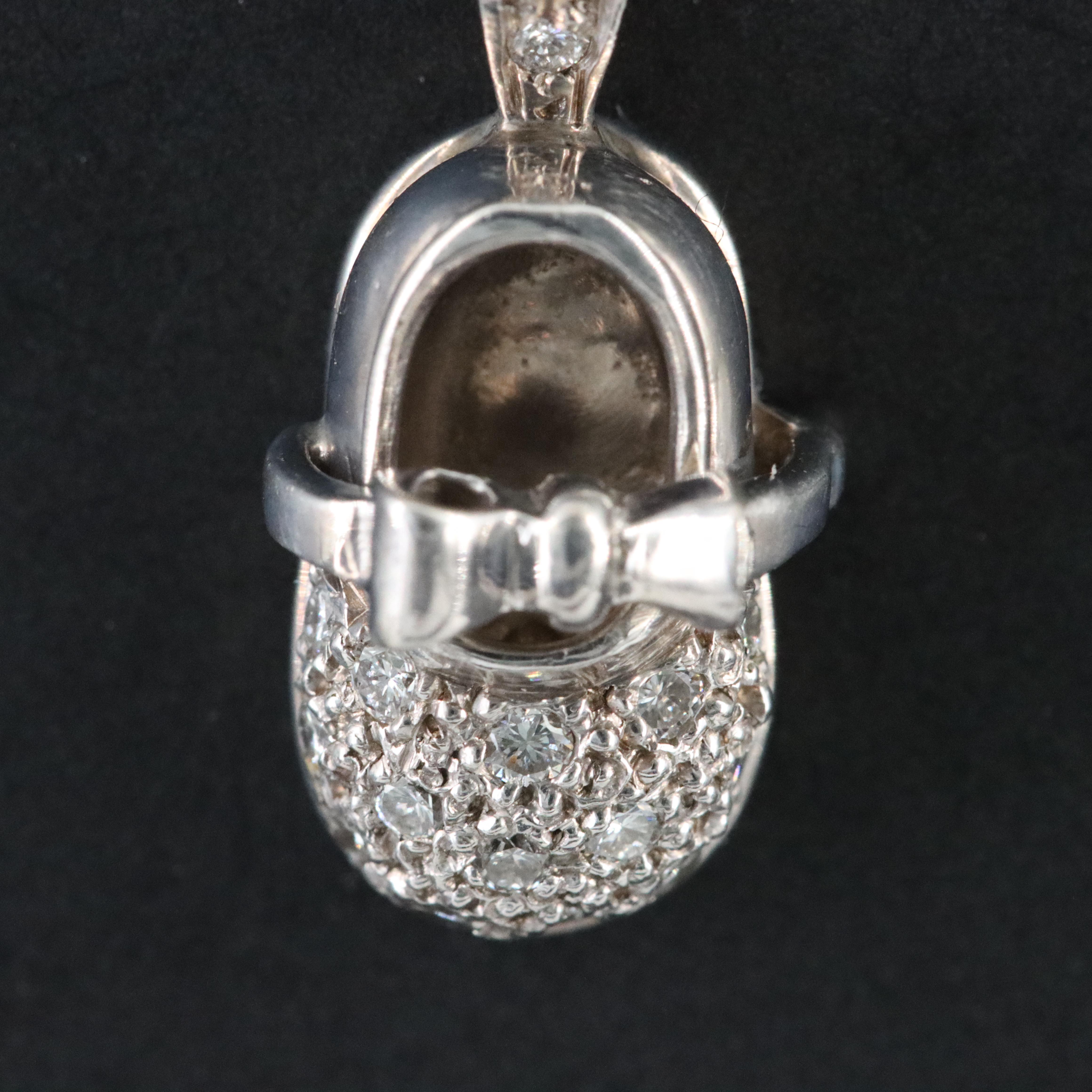 14K Mary Jane 0.23 CTW Diamond Shoe Pendant