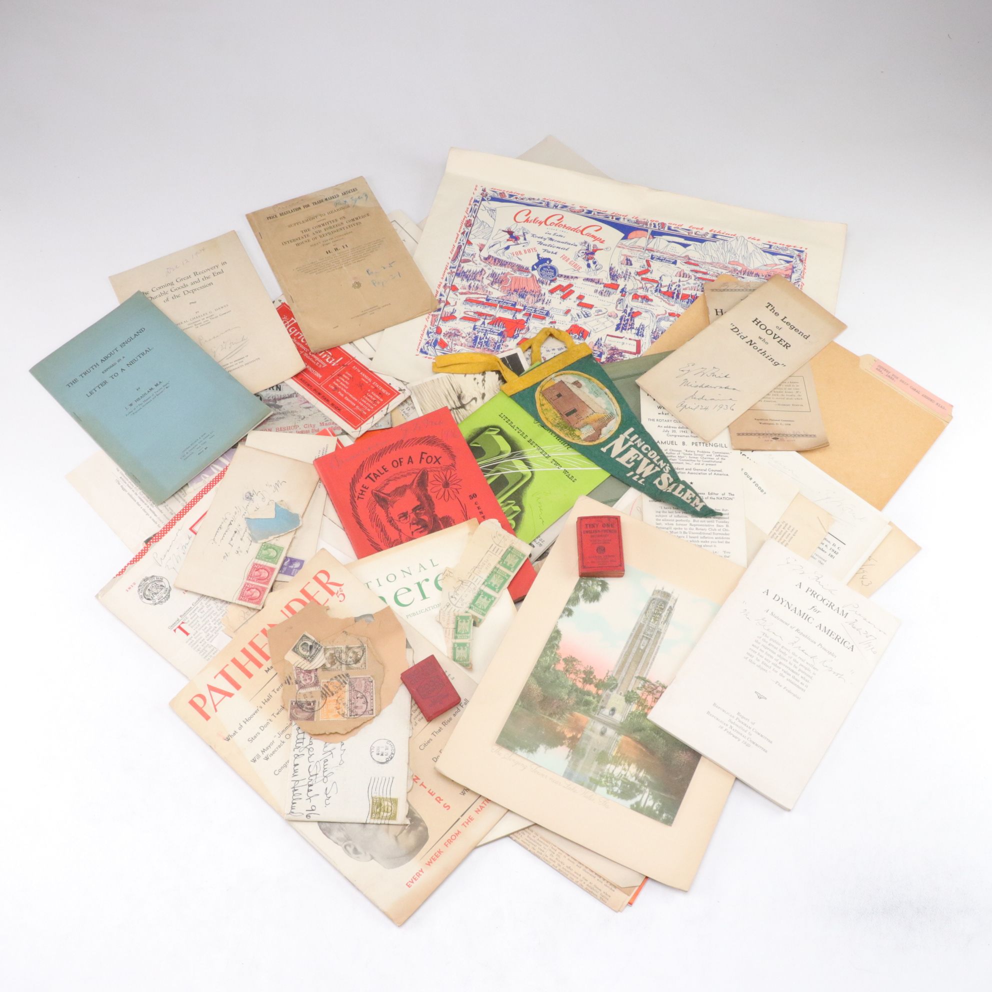 Political, Business, and Travel Ephemera, Early to Mid-20th Century