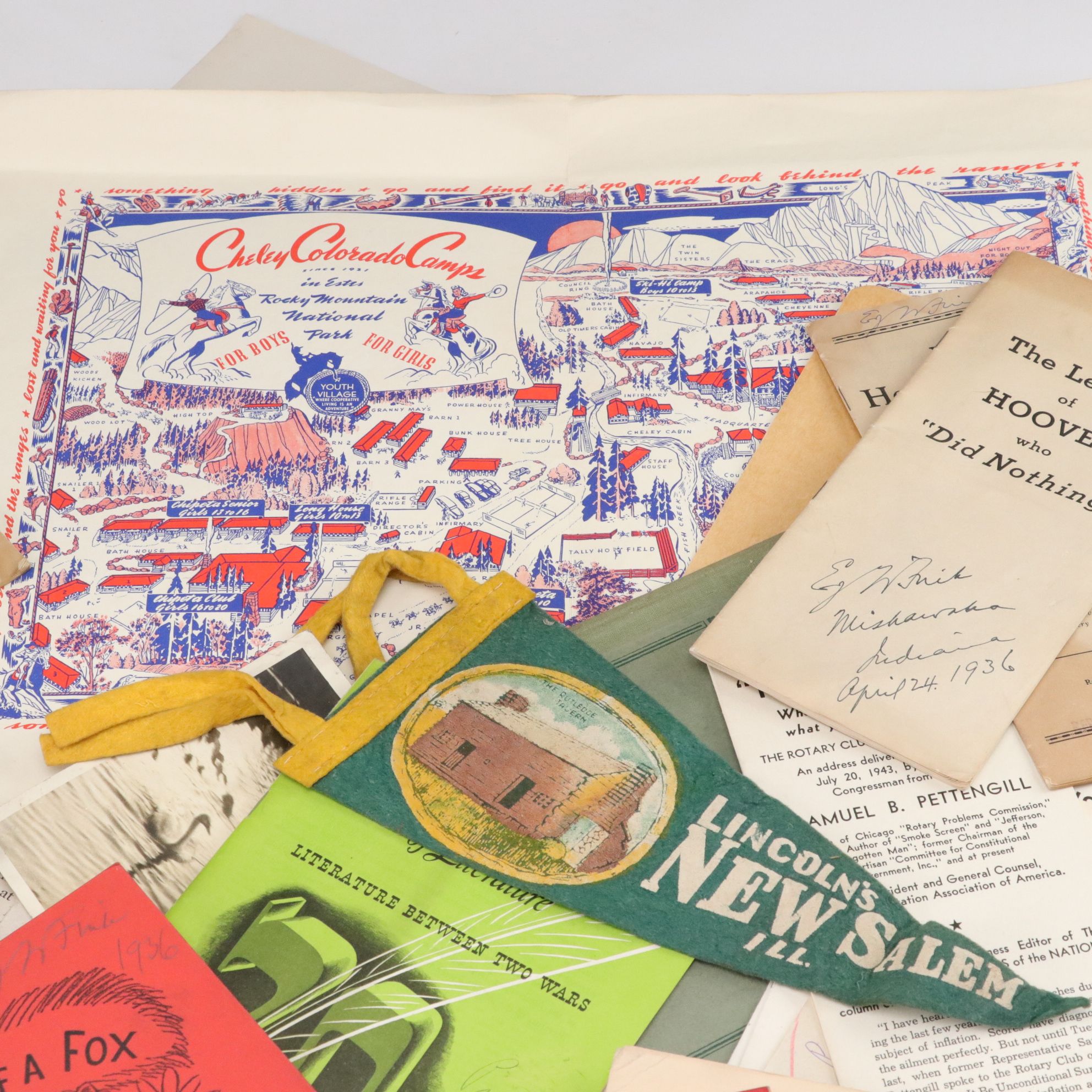 Political, Business, and Travel Ephemera, Early to Mid-20th Century