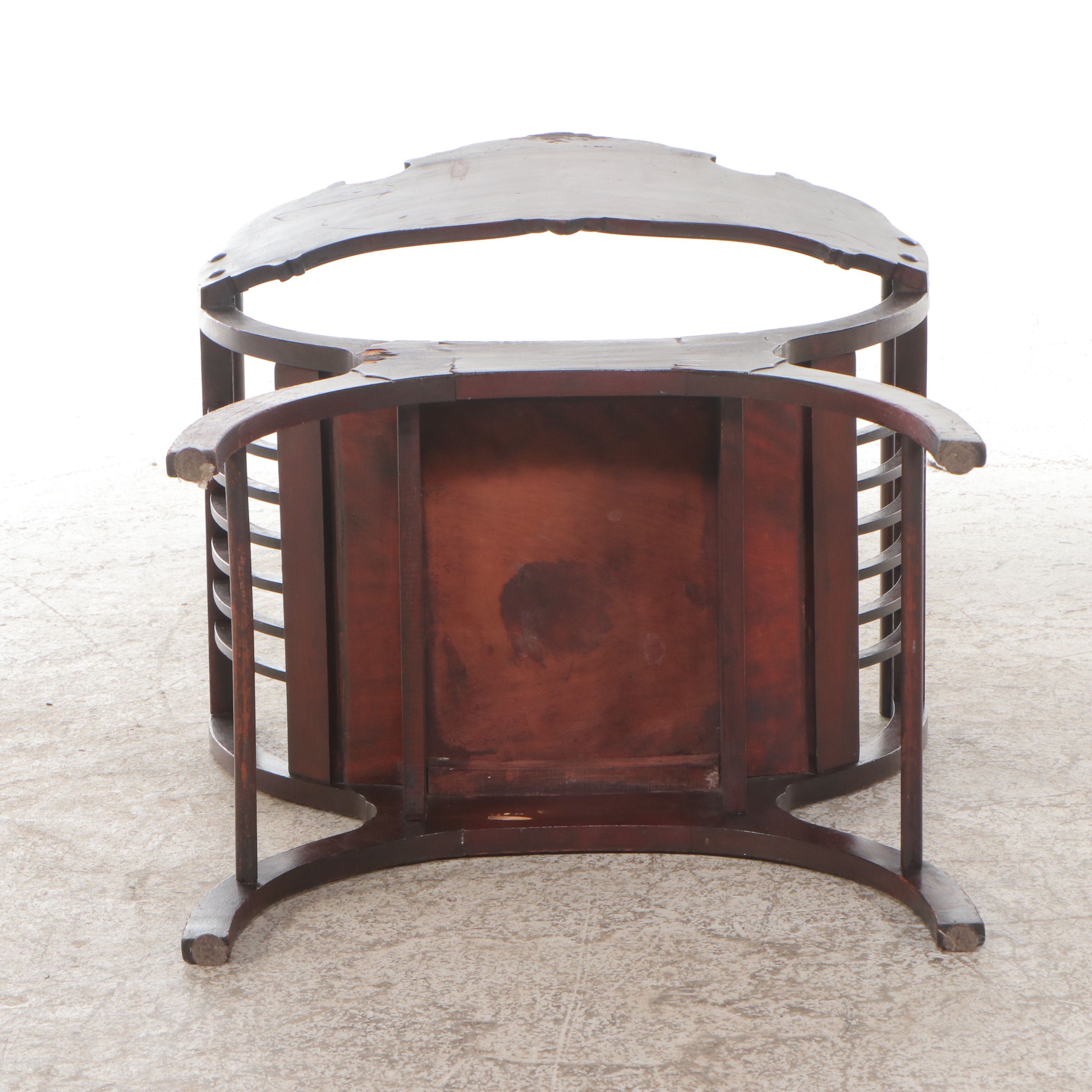 Carved Mahogany Savonarola Style Armchair, Early 20th Century