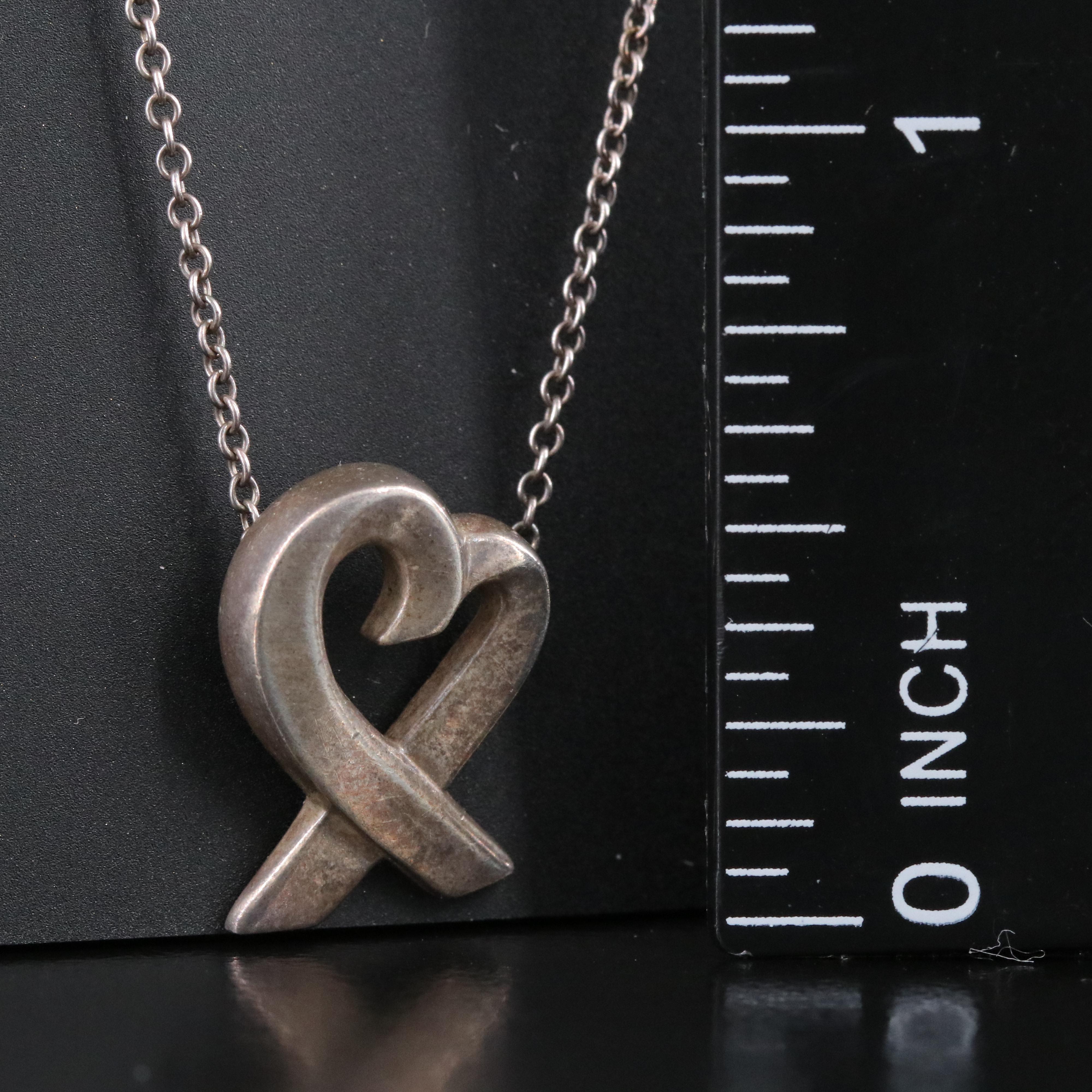 Paloma Picasso for Tiffany & Co. Loving Heart Sterling Necklace