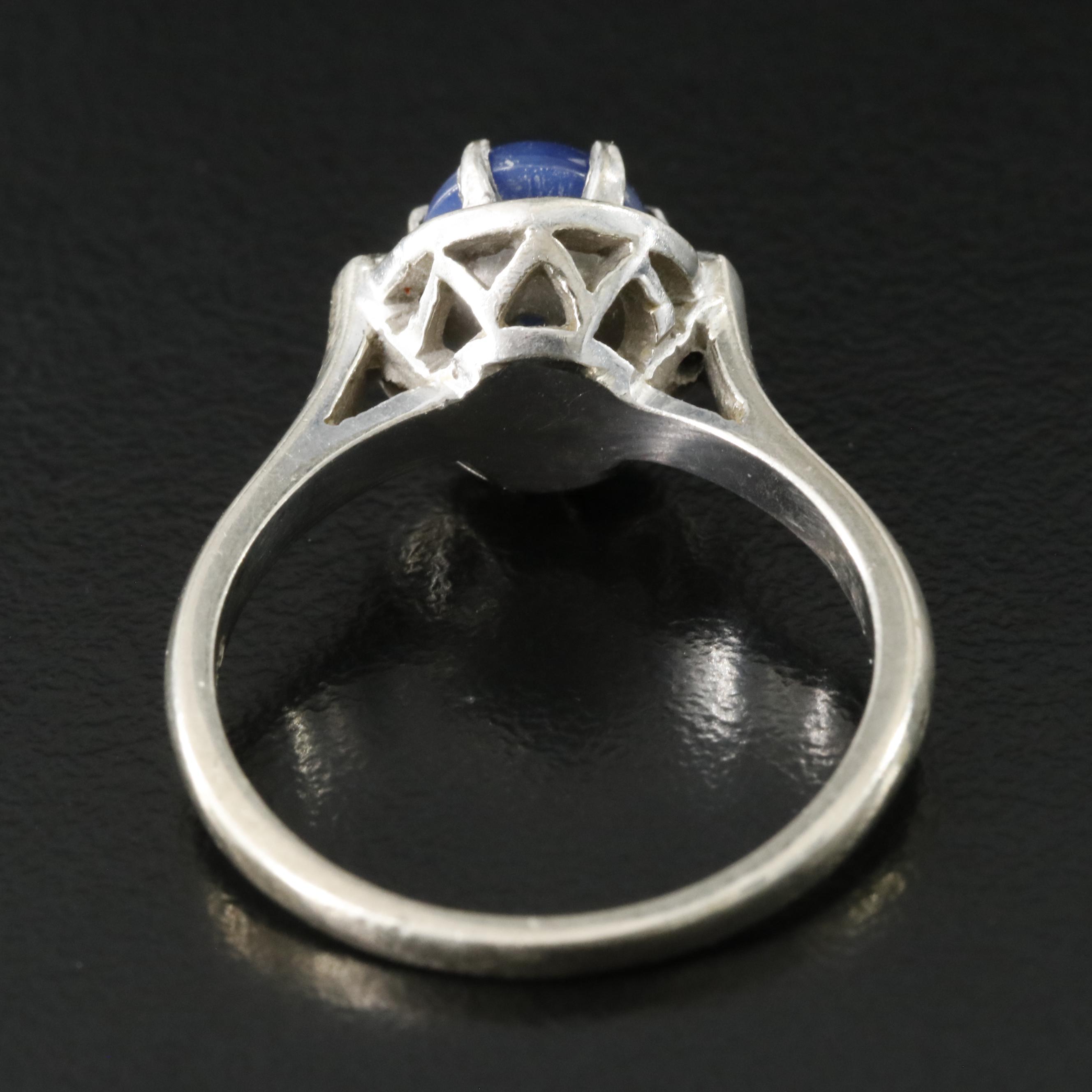 14K Star Sapphire and Diamond Ring