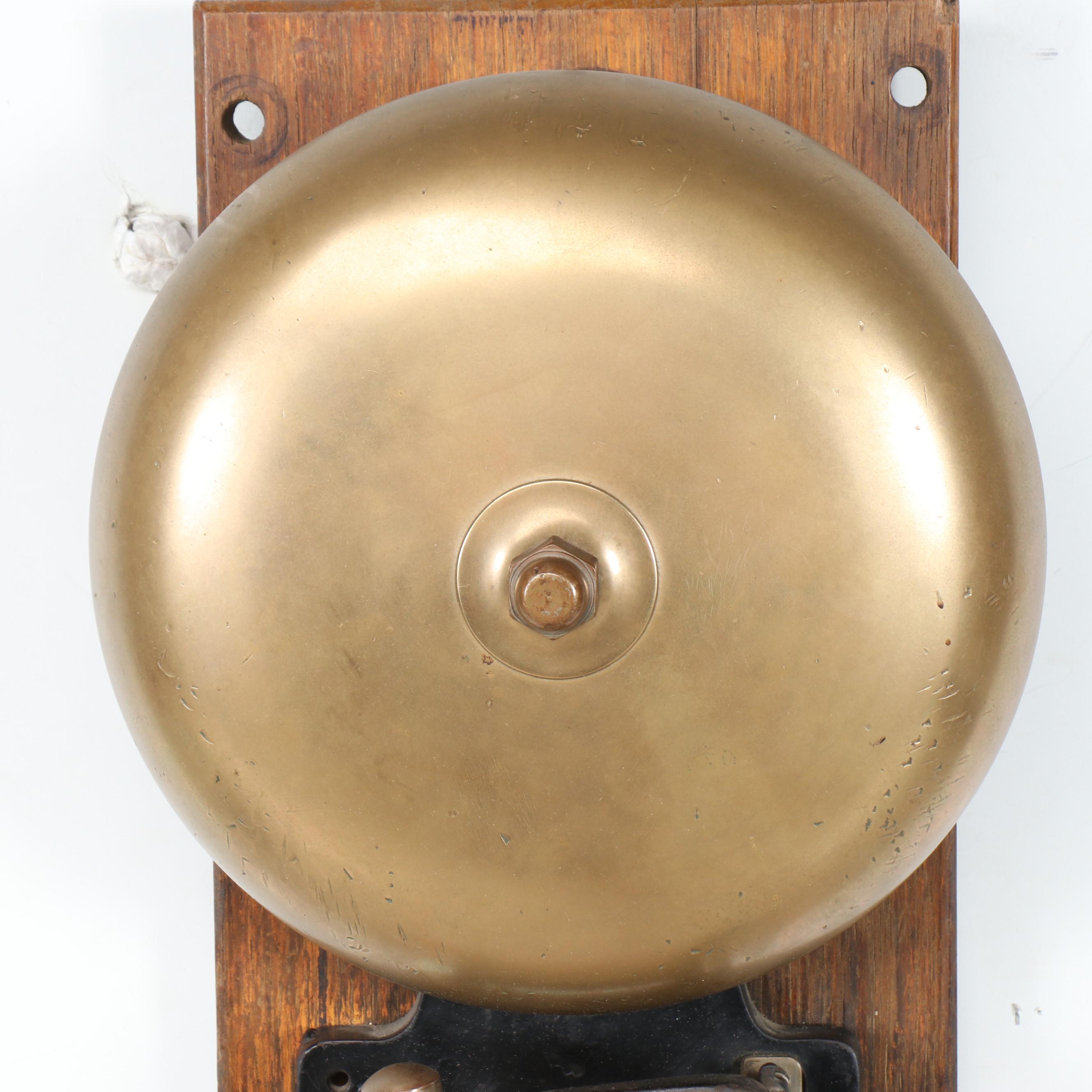 Wall-Mount Brass Antique Fire Alarm Bell