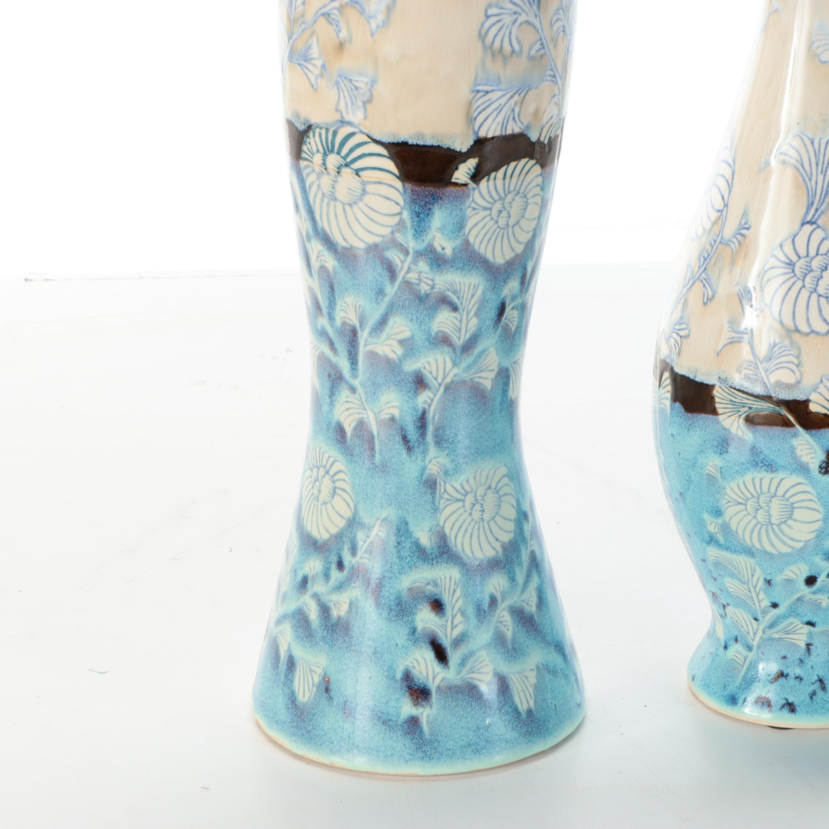 Jackson Florist Inc. Glazed Ceramic Vases