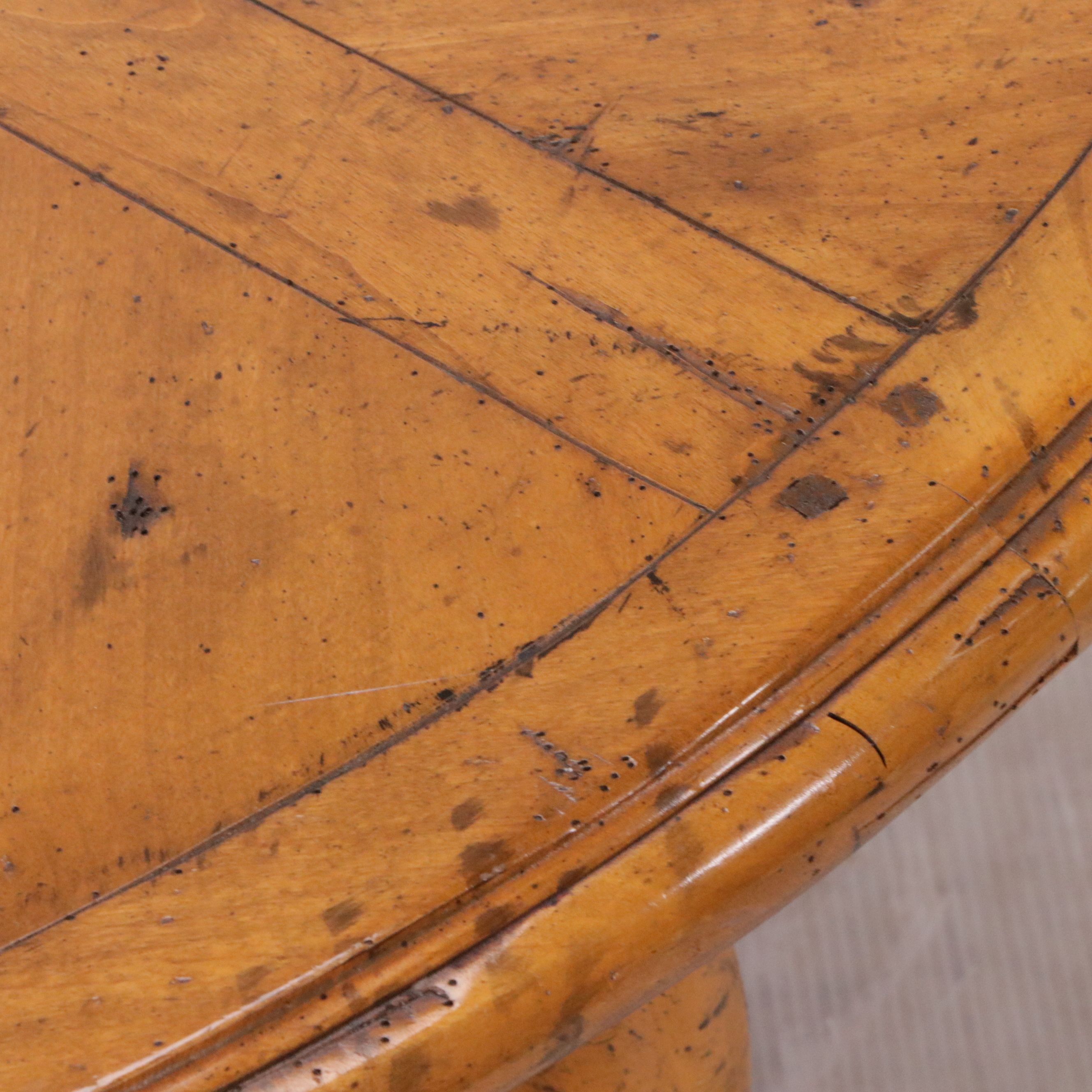 French Provincial Style Round Wood Coffee Table