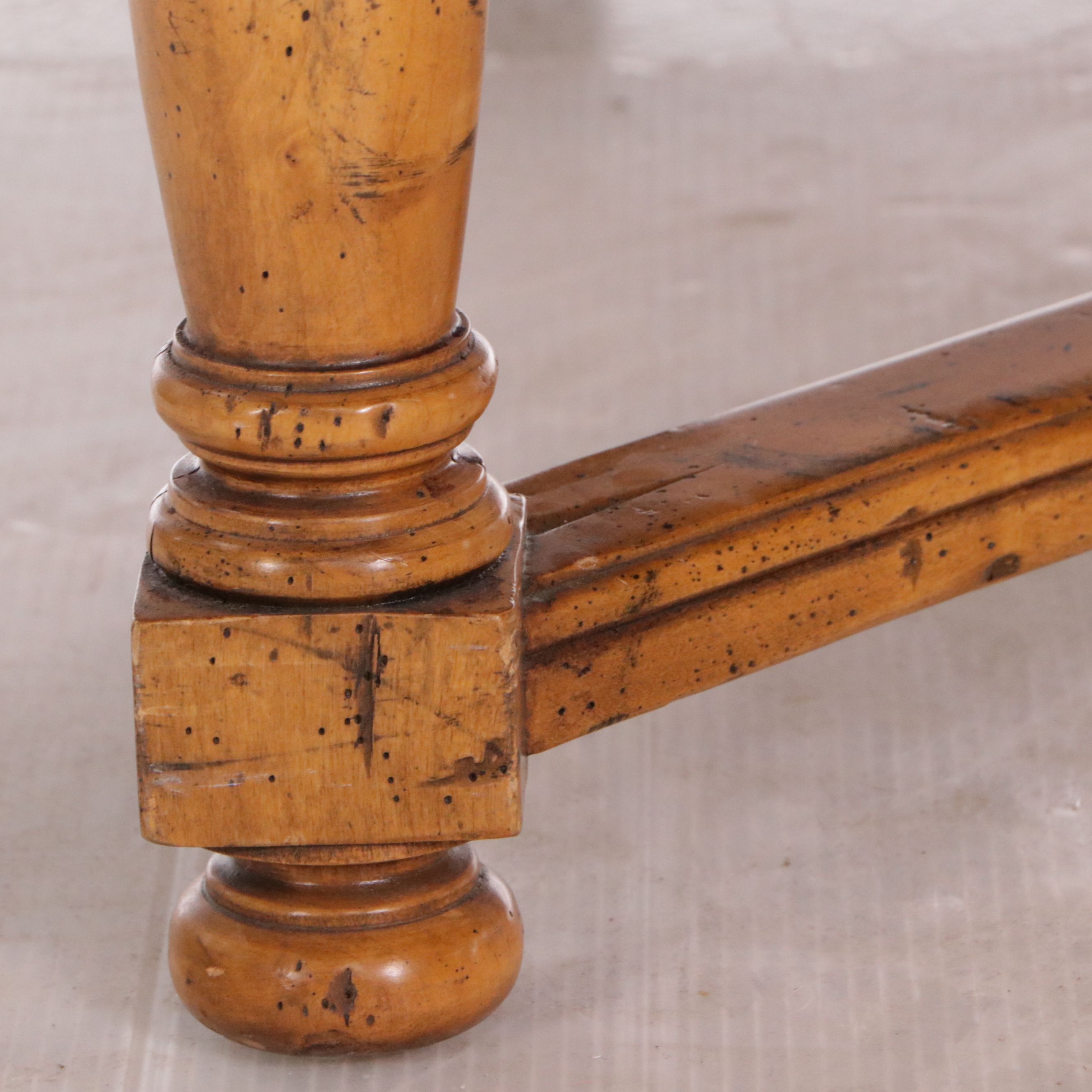 French Provincial Style Round Wood Coffee Table