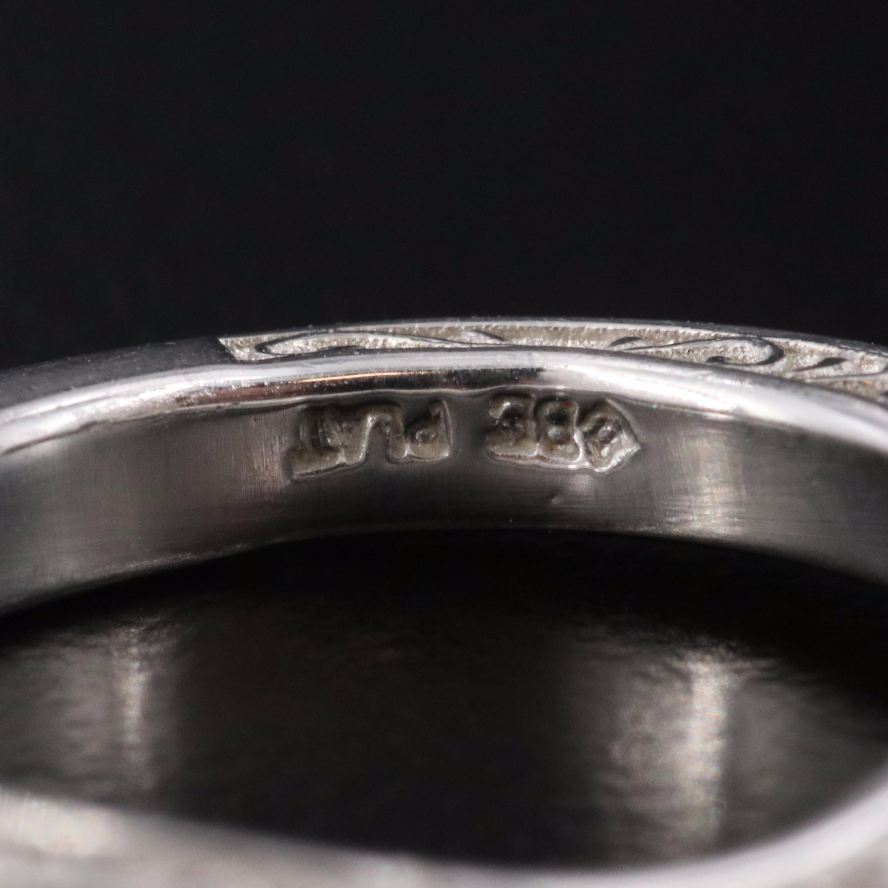 Platinum 0.25 CTW Diamond Contoured Bands