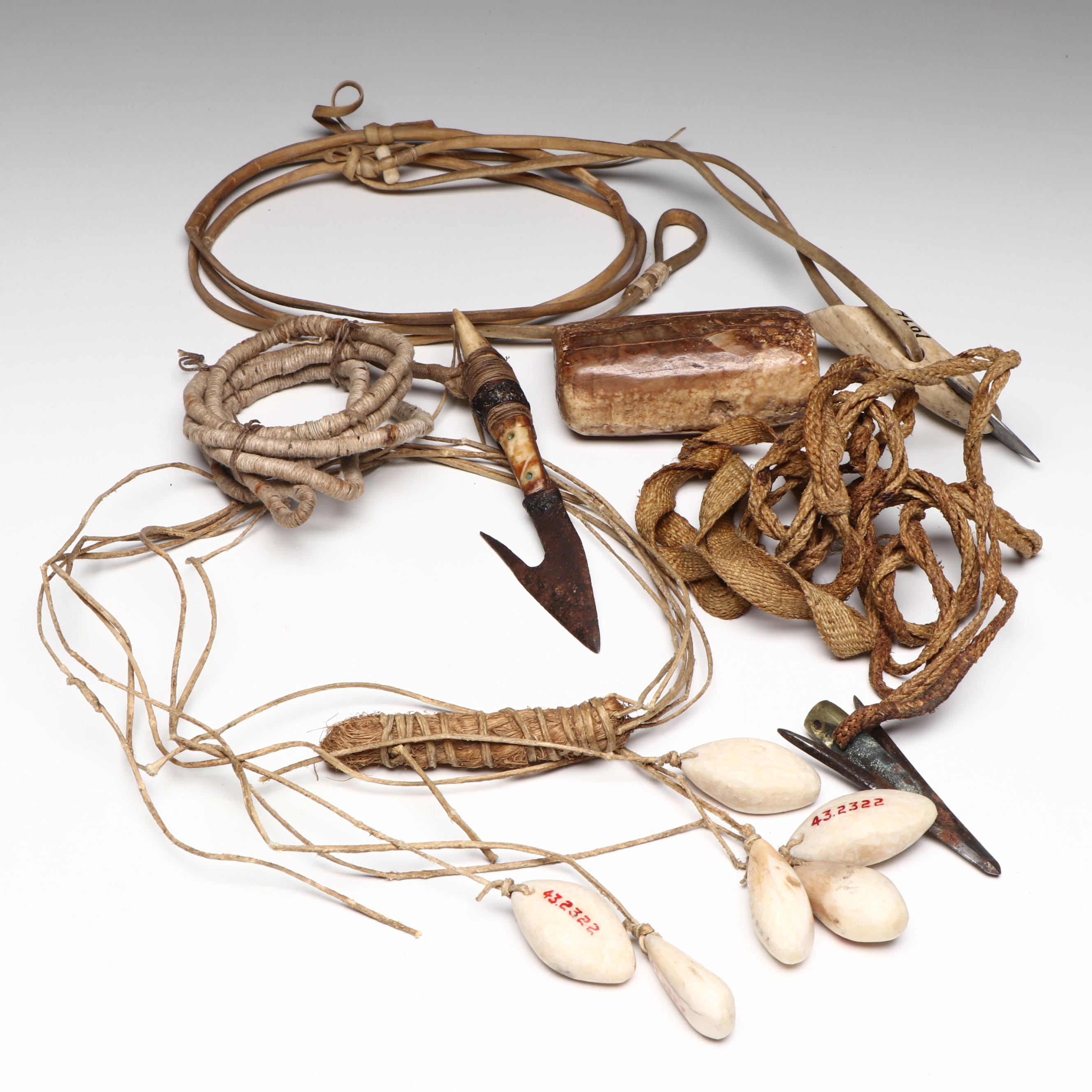 Indigenous Subarctic Carved Hunting and Fishing Implements