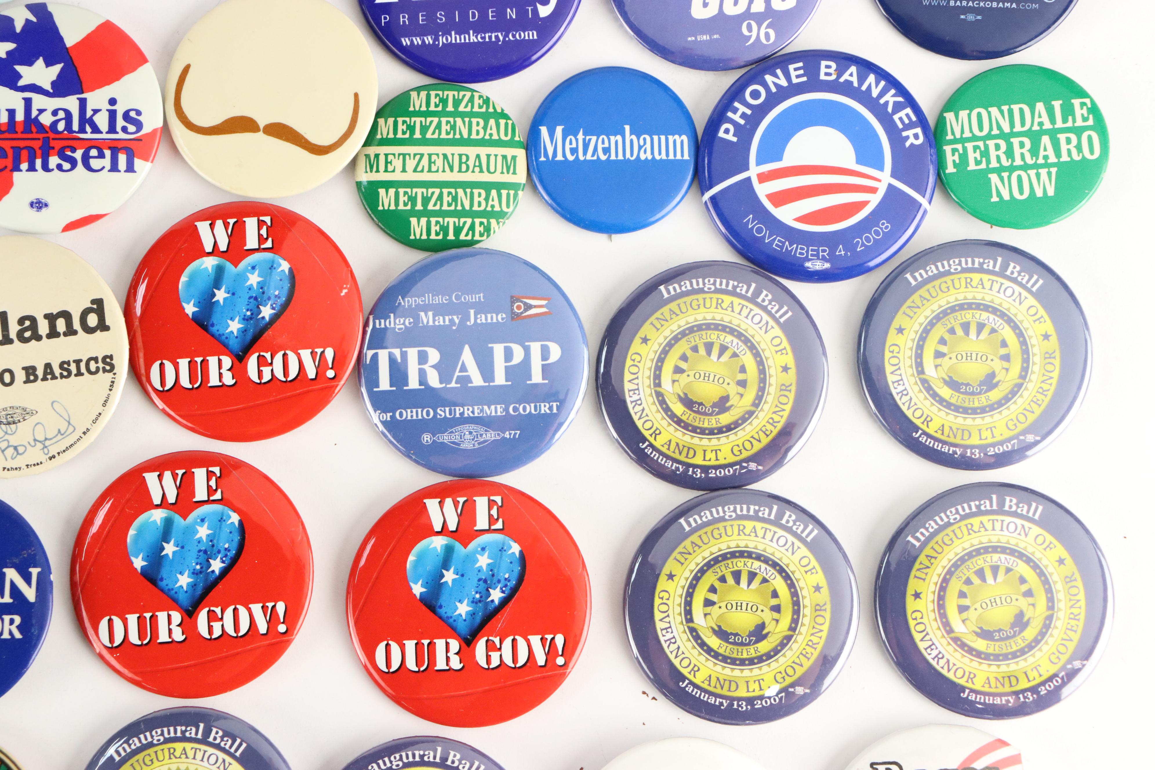 Barack Obama, Bill Clinton, and More Pin Backs and Other Political Memorabilia