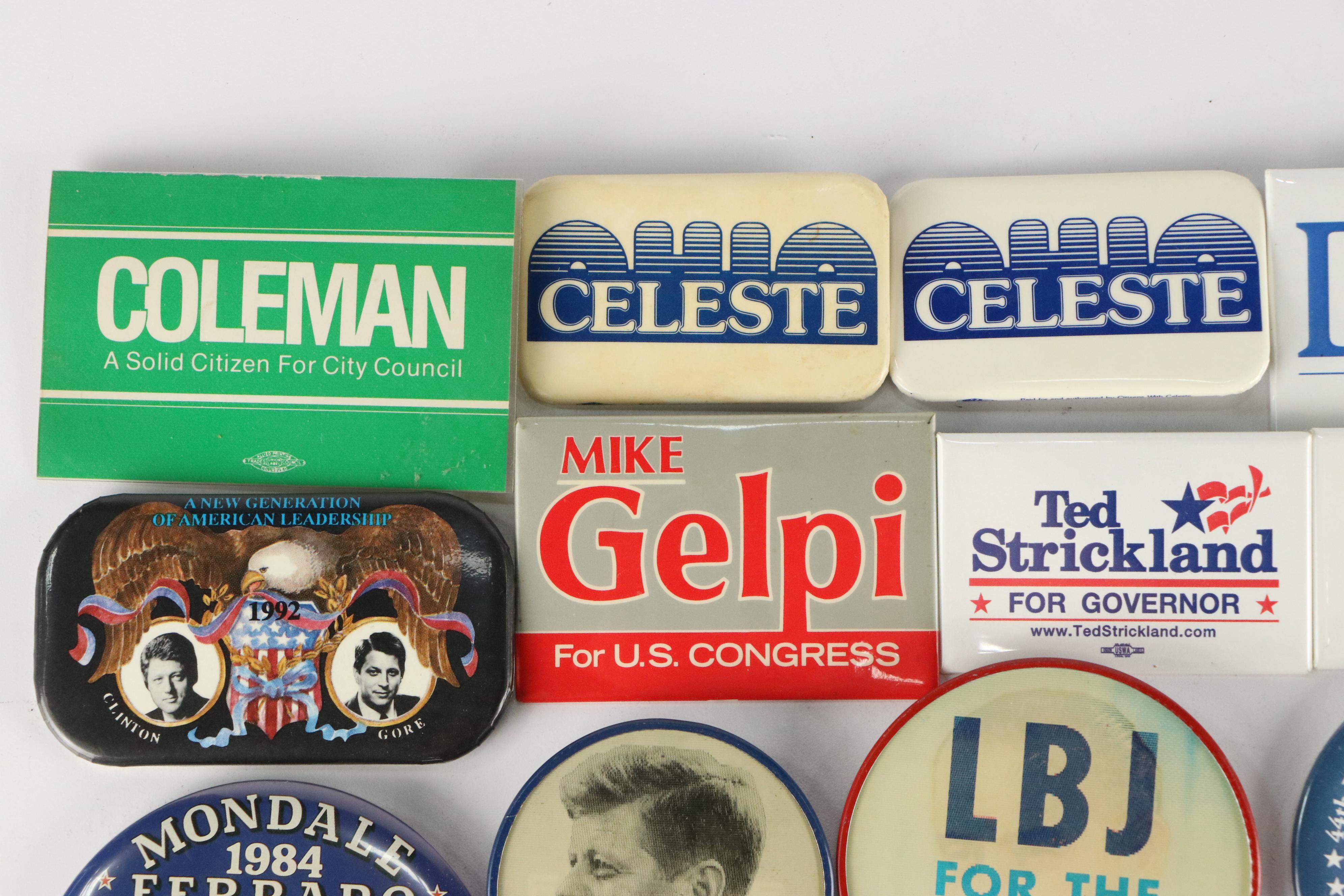 Barack Obama, Bill Clinton, and More Pin Backs and Other Political Memorabilia