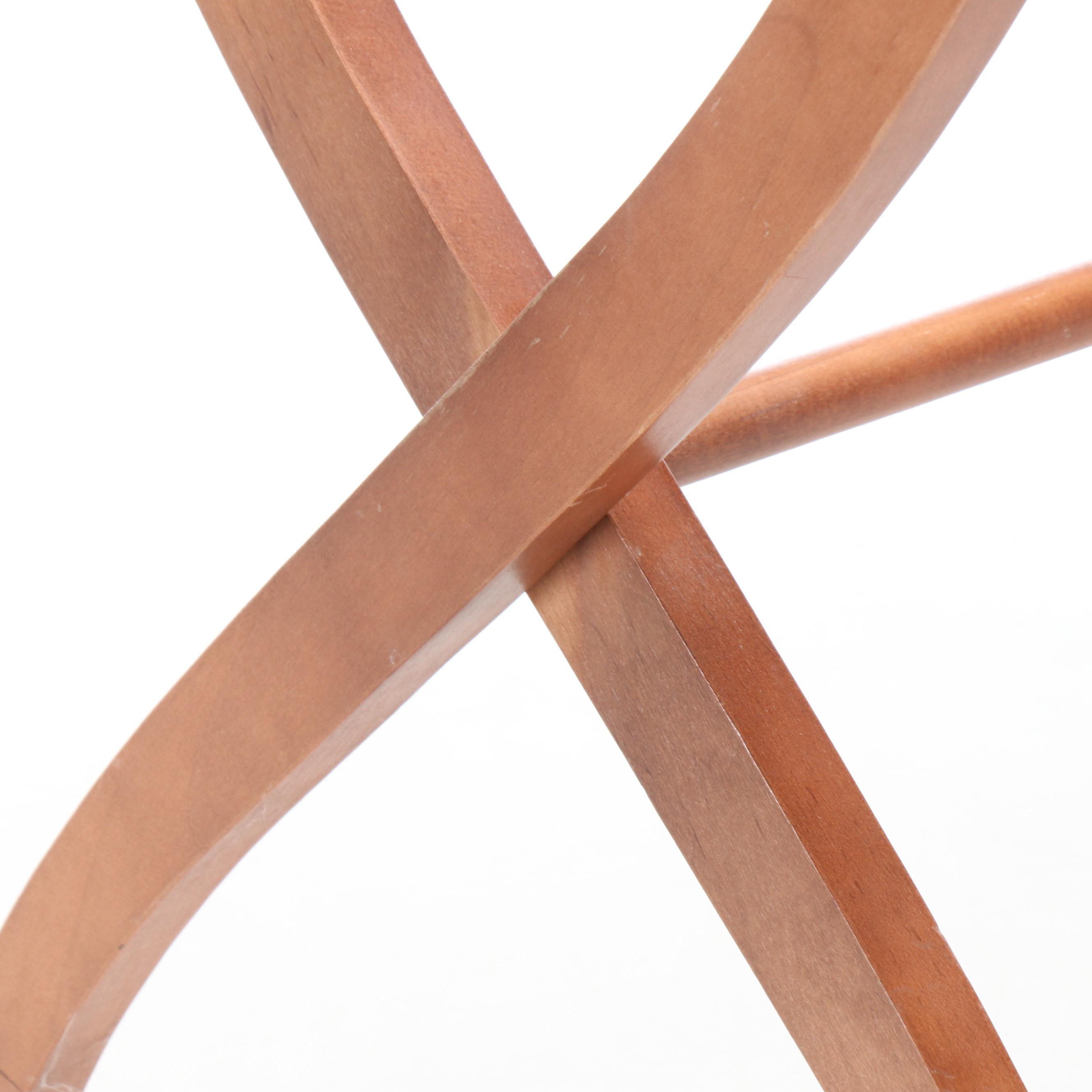 Folding Wood Luggage Stand, Late 20th Century