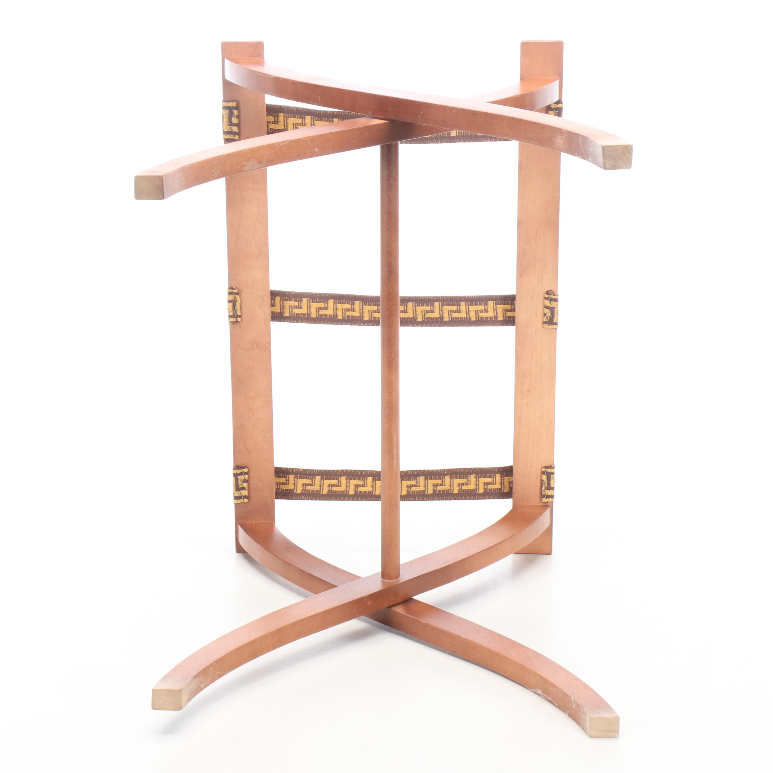 Folding Wood Luggage Stand, Late 20th Century