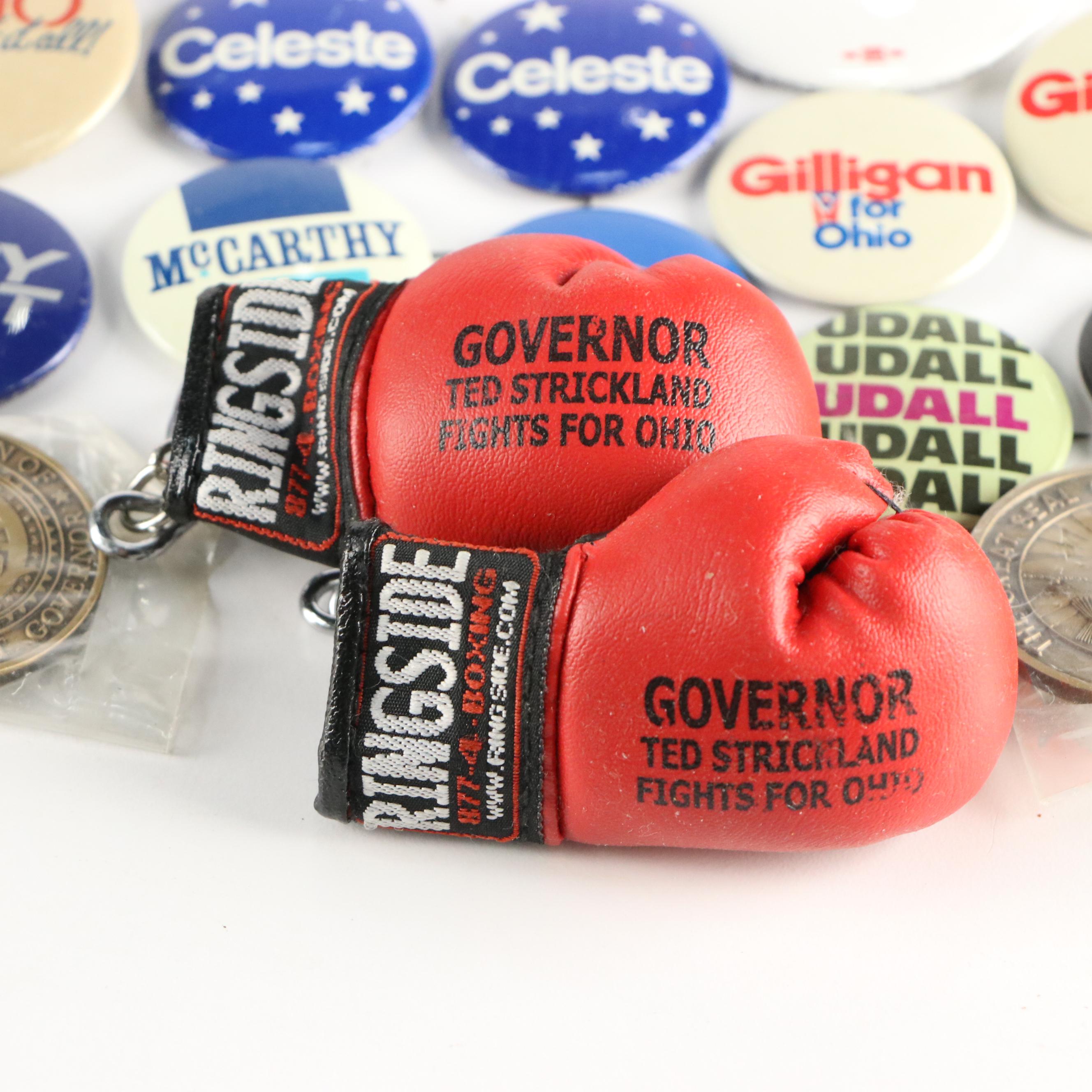 Barack Obama, Bill Clinton, and More Pin Backs and Other Political Memorabilia