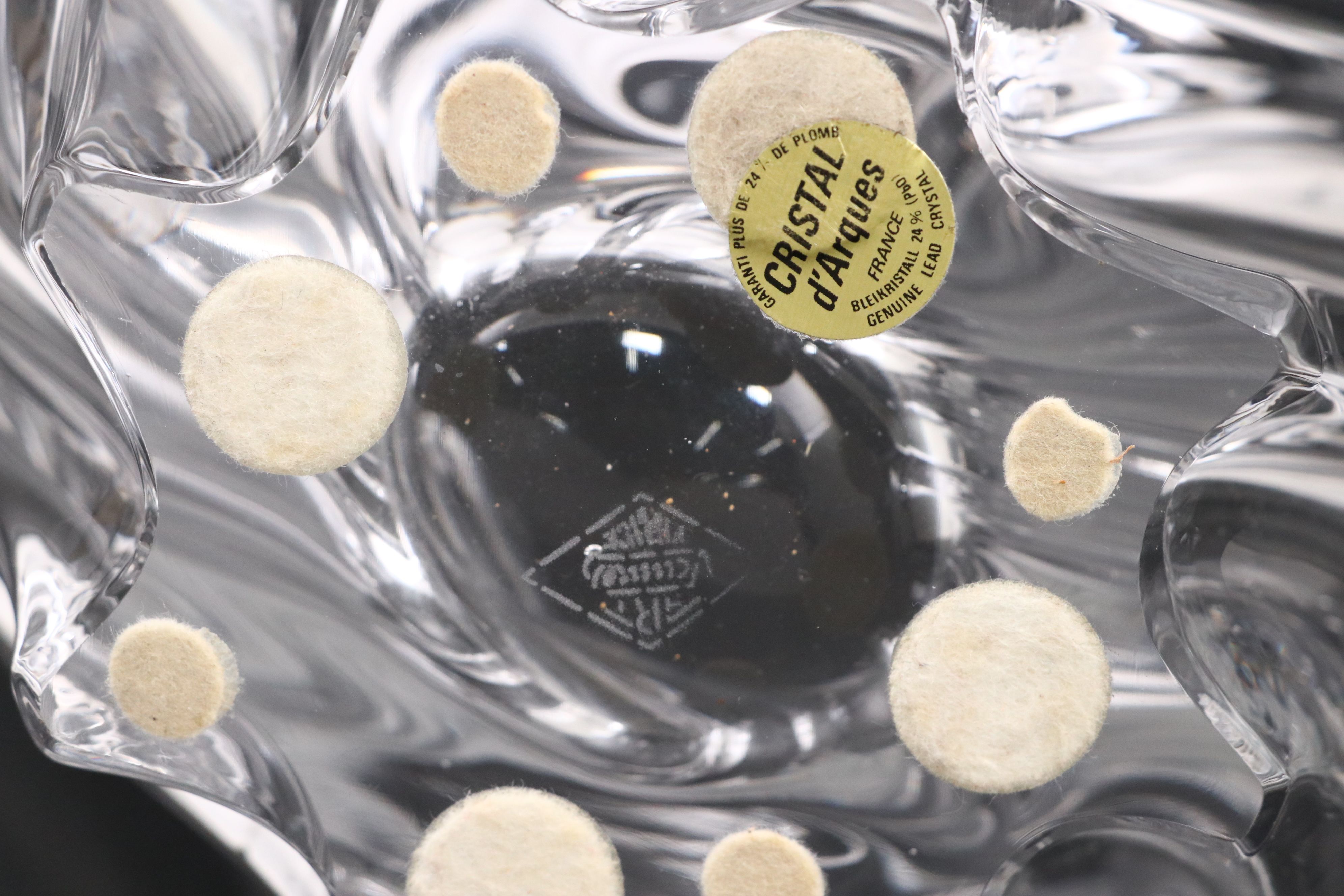 Vannes-le-Châtel French Crystal Wing Vase, Mid/Late 20th Century