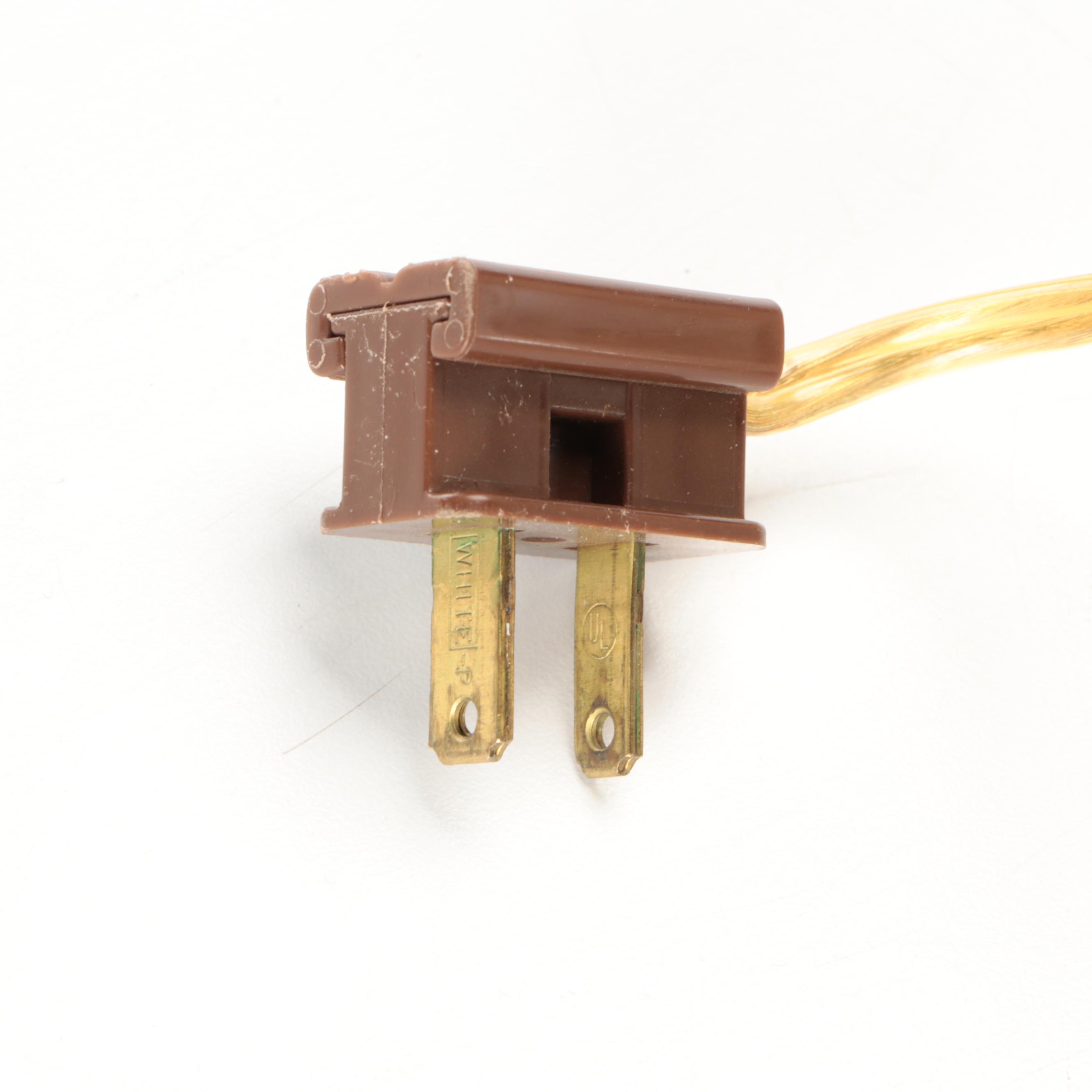 Brass Finish with Teal Acrylic Table Lamps, Pleated Bell Shades