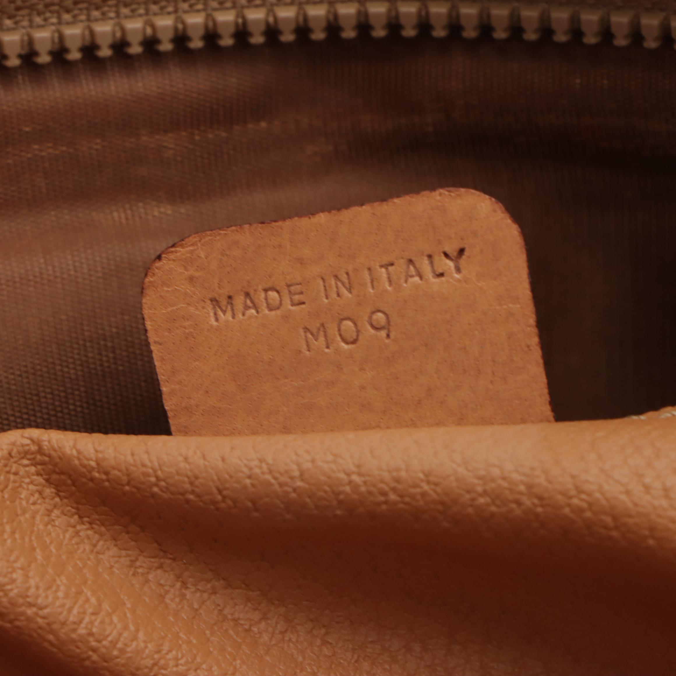 Celine Front Pocket Wristlet Clutch in Dark Brown Macadam Canvas and Leather