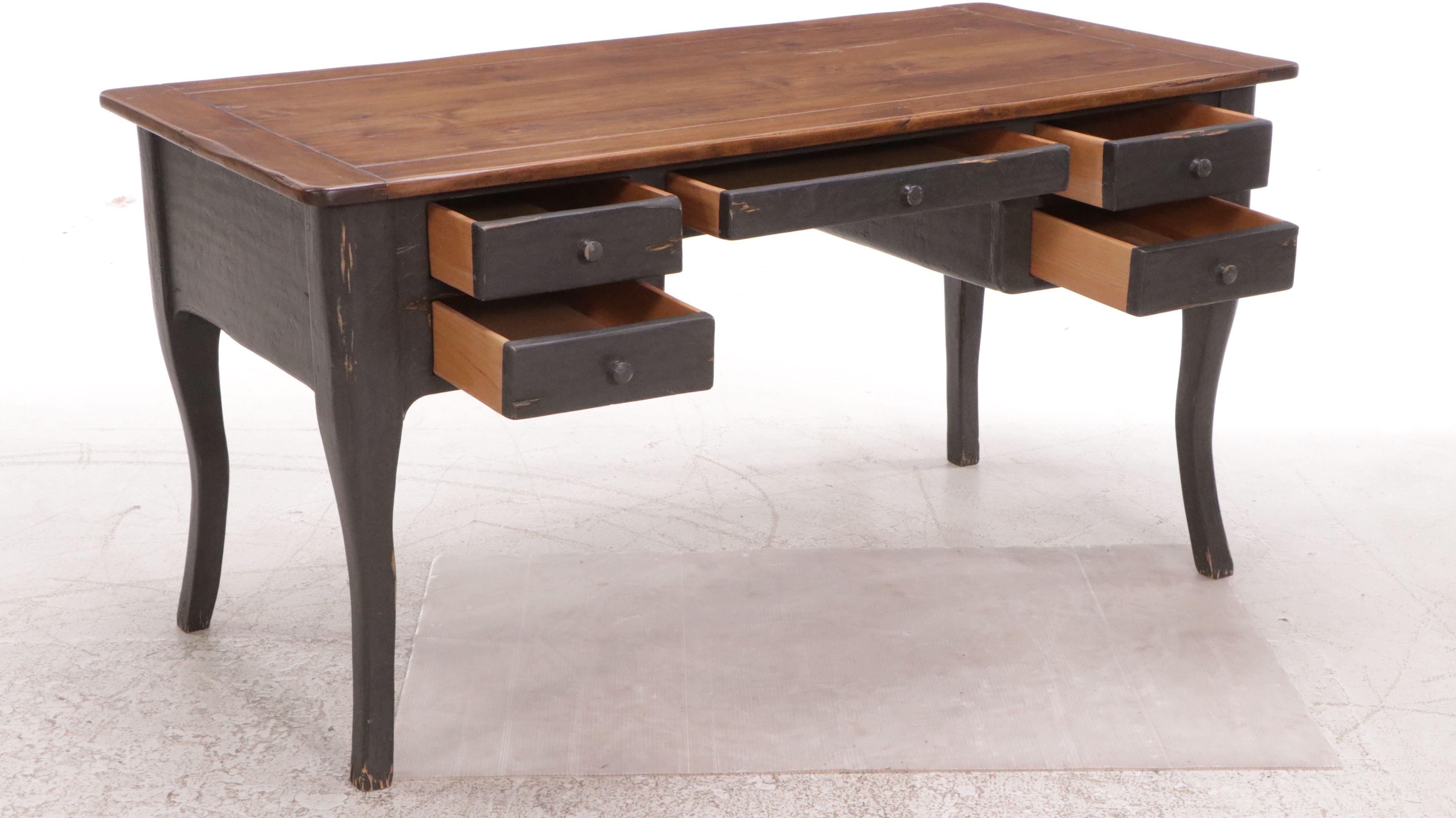 Vintage Painted Wood Writing Desk