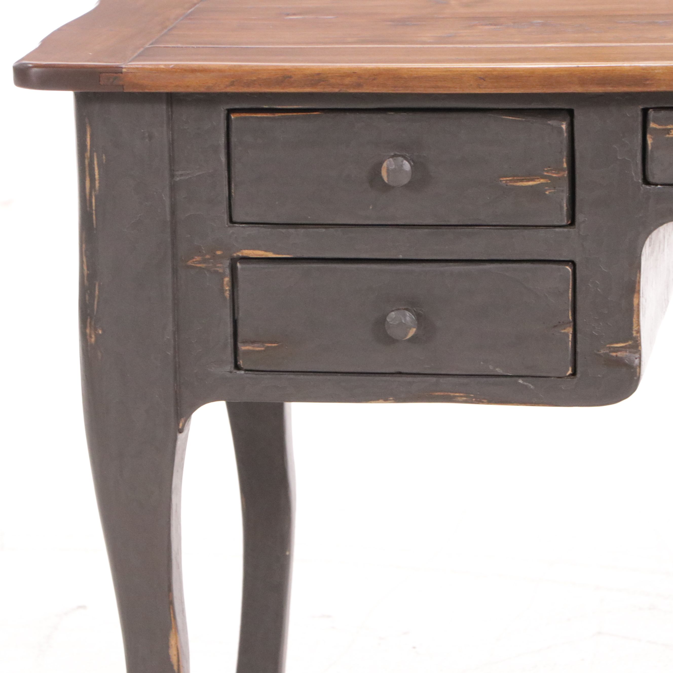 Vintage Painted Wood Writing Desk