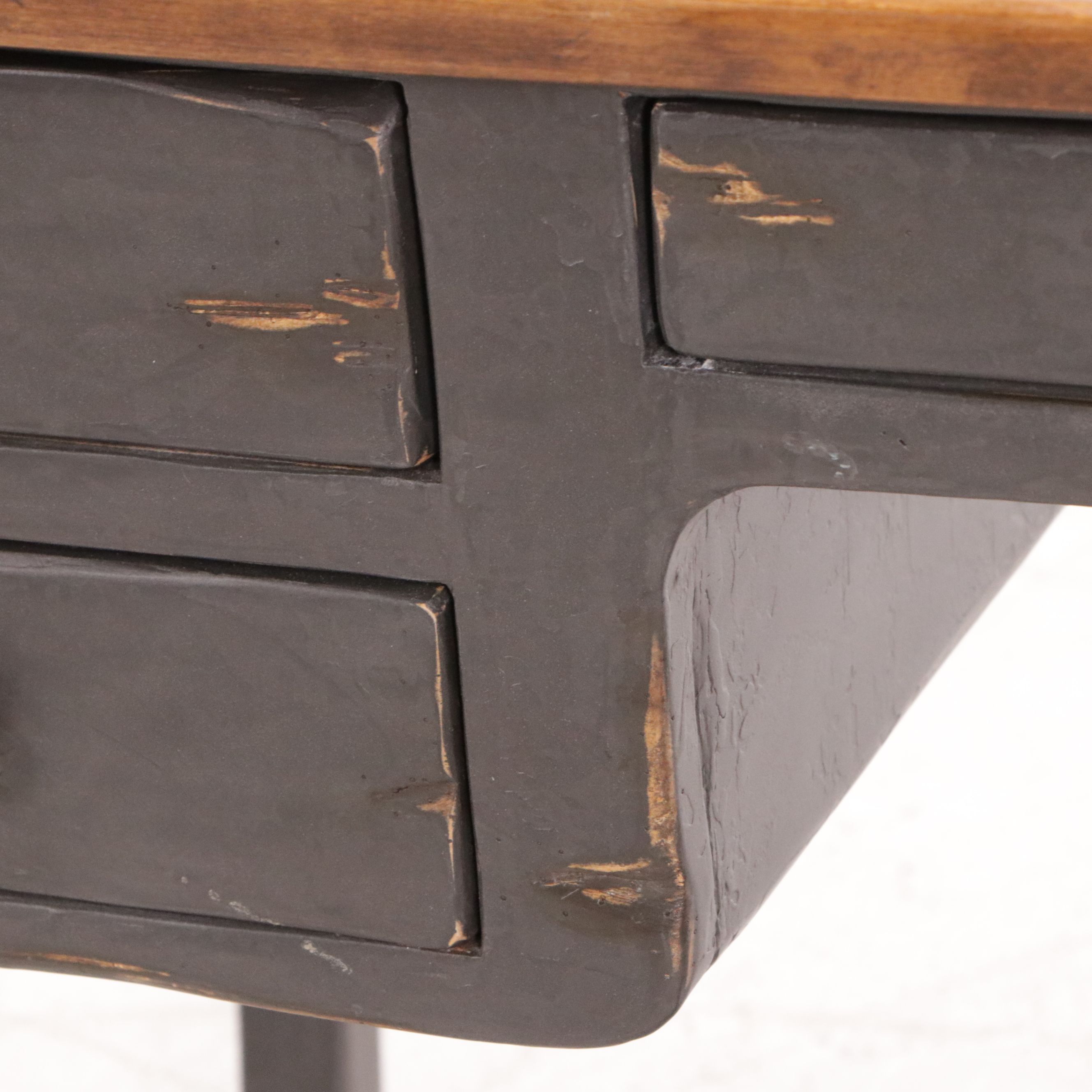 Vintage Painted Wood Writing Desk