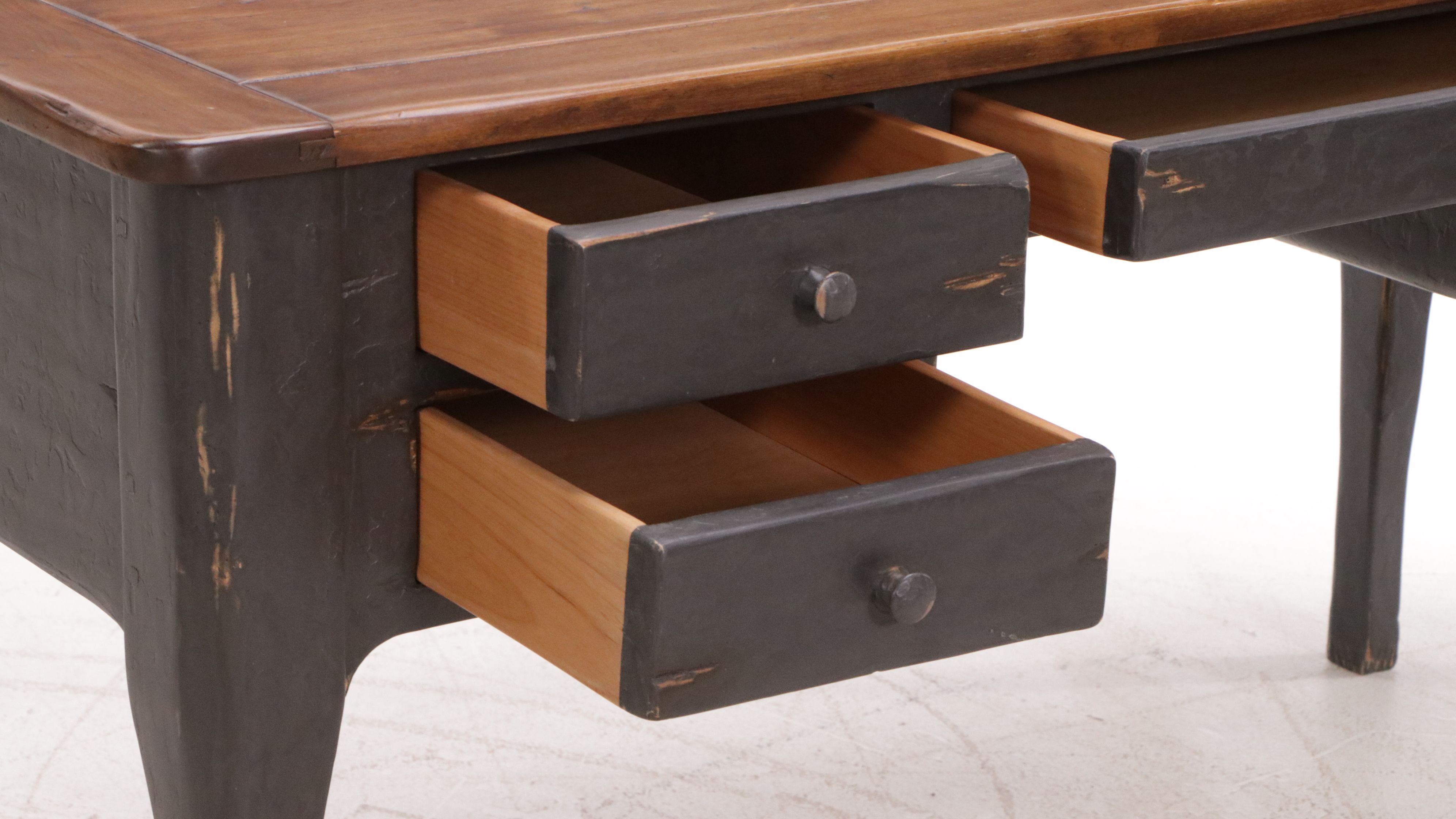 Vintage Painted Wood Writing Desk